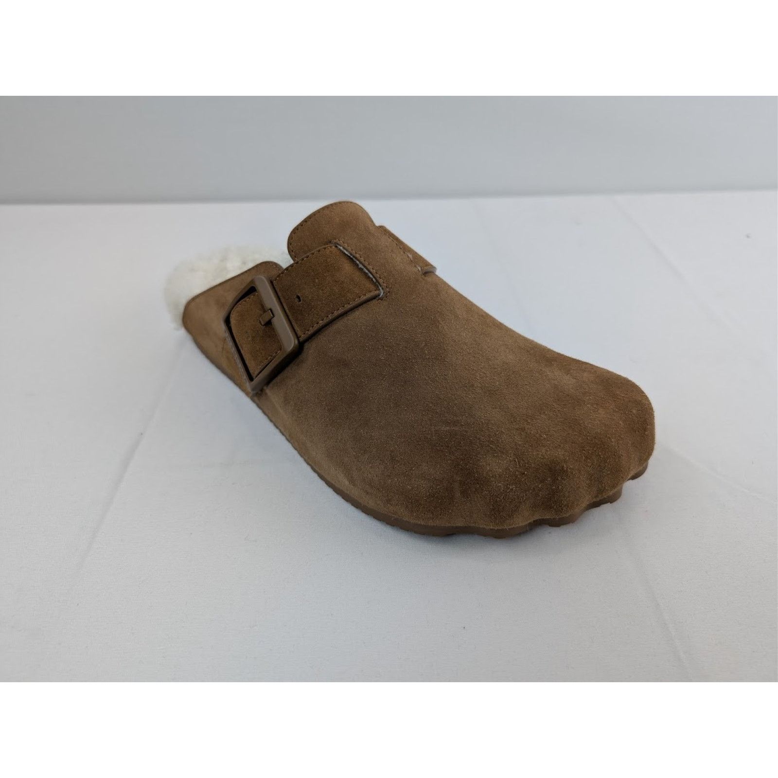 Balenciaga o1rshd1 Suede Shearling Sunday Mules in Beige/Off White Size US 9 / EU 42 - 3 Thumbnail