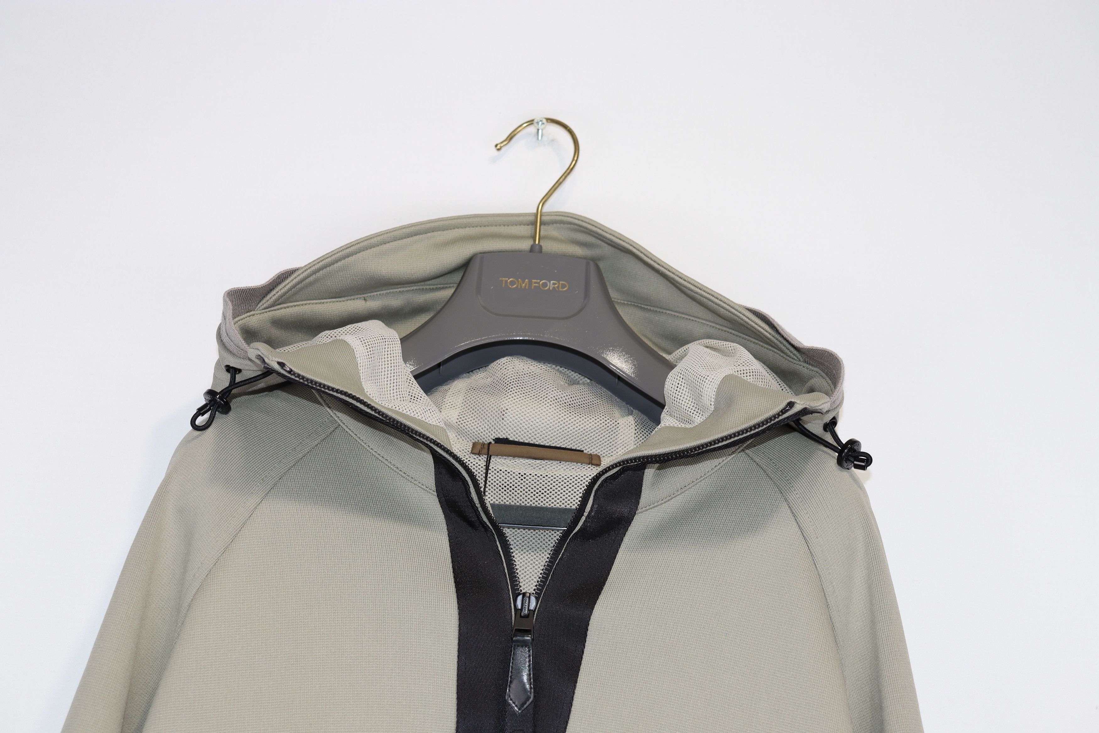 Tom Ford o1rshd1 Zip Up Jacket Hoodie in Light Stone Grey Size US M / EU 48-50 / 2 - 4 Thumbnail