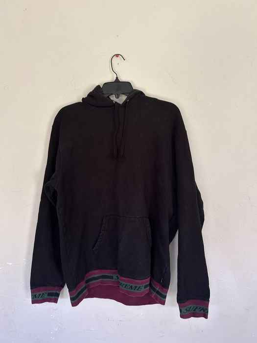 Supreme ribbed online hoodie