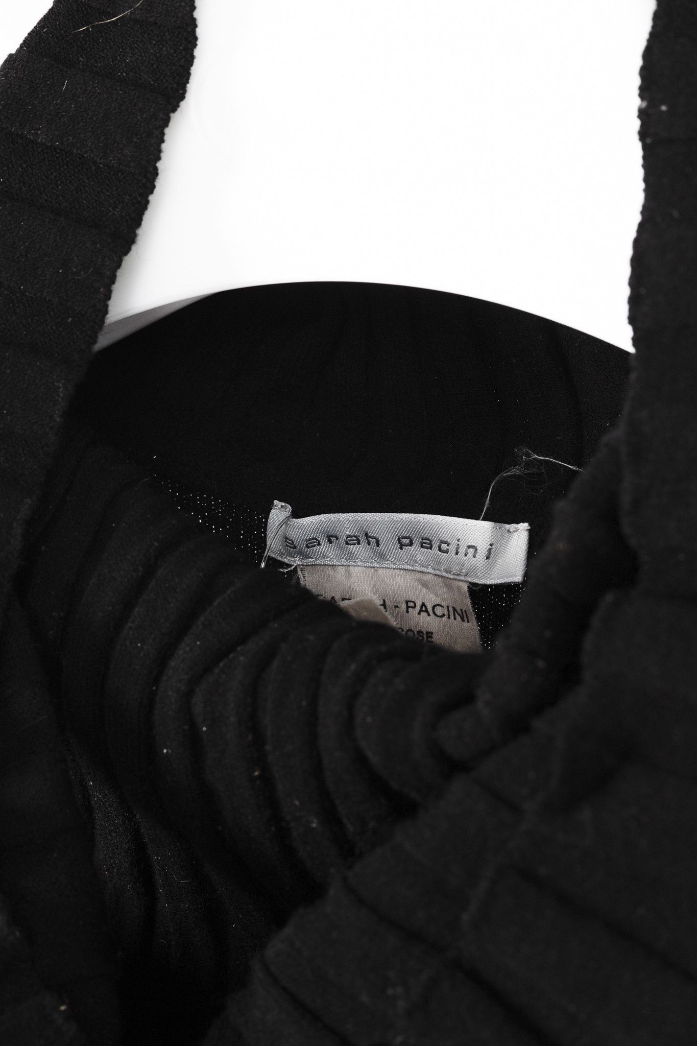 Sarah Pacini Sarah Pacini Black Knit Asymmetric Cowl-Neck Tunic Size ONE SIZE - 4 Thumbnail