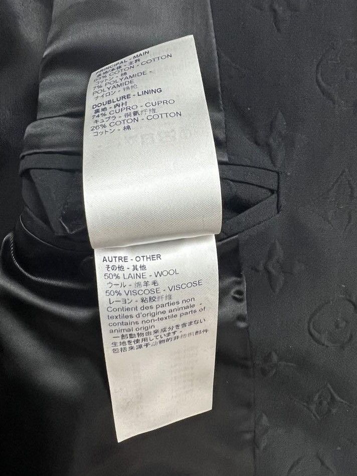Louis Vuitton Louis Vuitton black monogram double breasted blazer 50 Size 50R - 11 Thumbnail