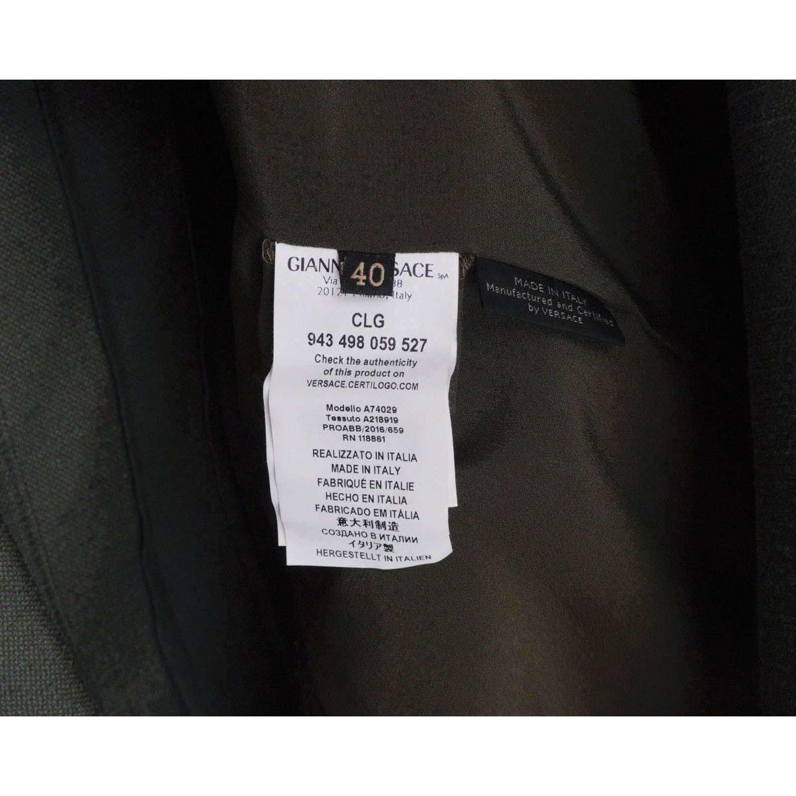 Versace Rare versace medusa military khaki dress jacket Size S / US 4 / IT 40 - 13 Thumbnail