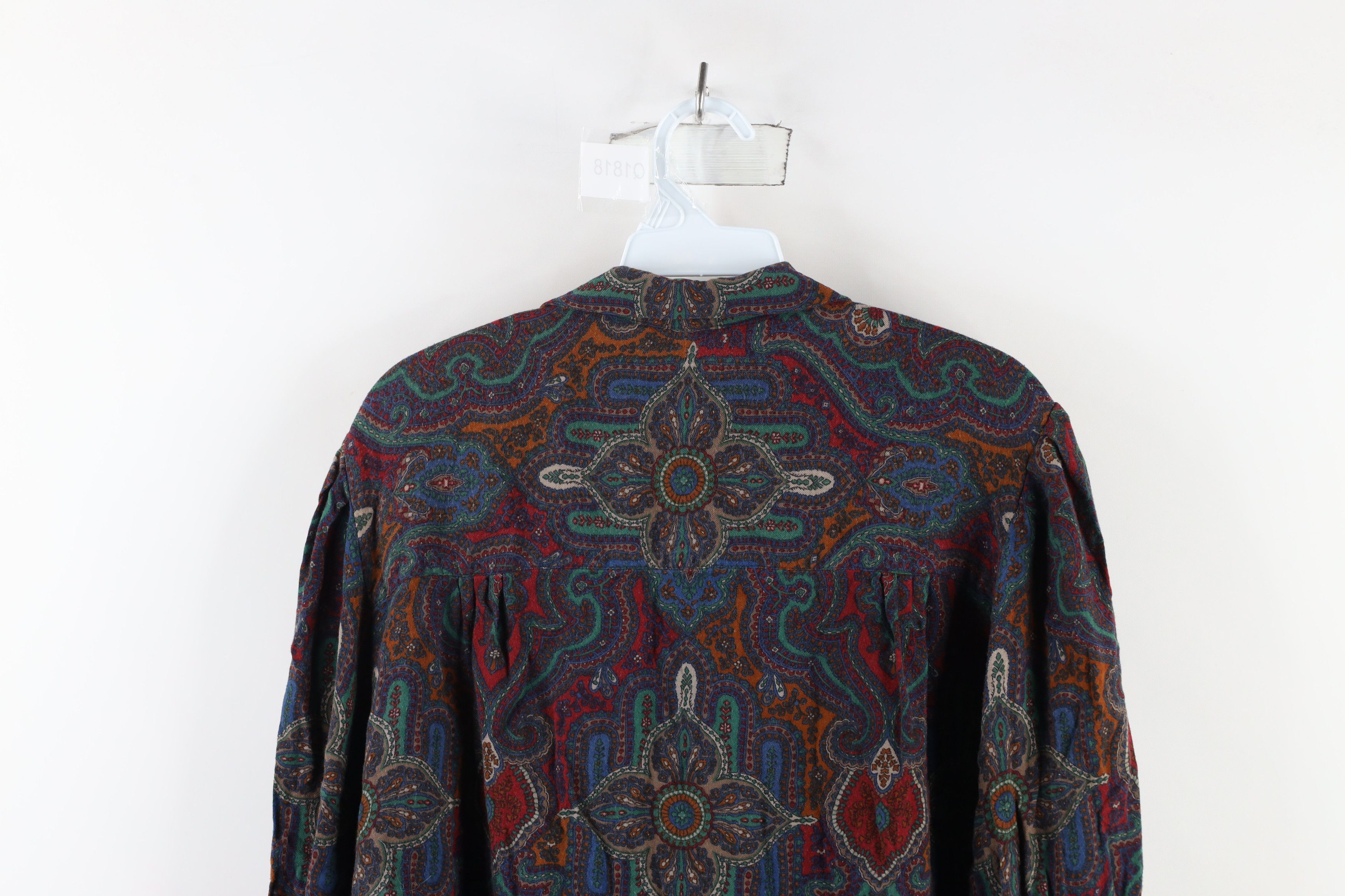 Vintage Vintage 90s Streetwear Rainbow Paisley Collared Button Shirt Size XXL / US 16-18 / IT 52-54 - 8 Thumbnail