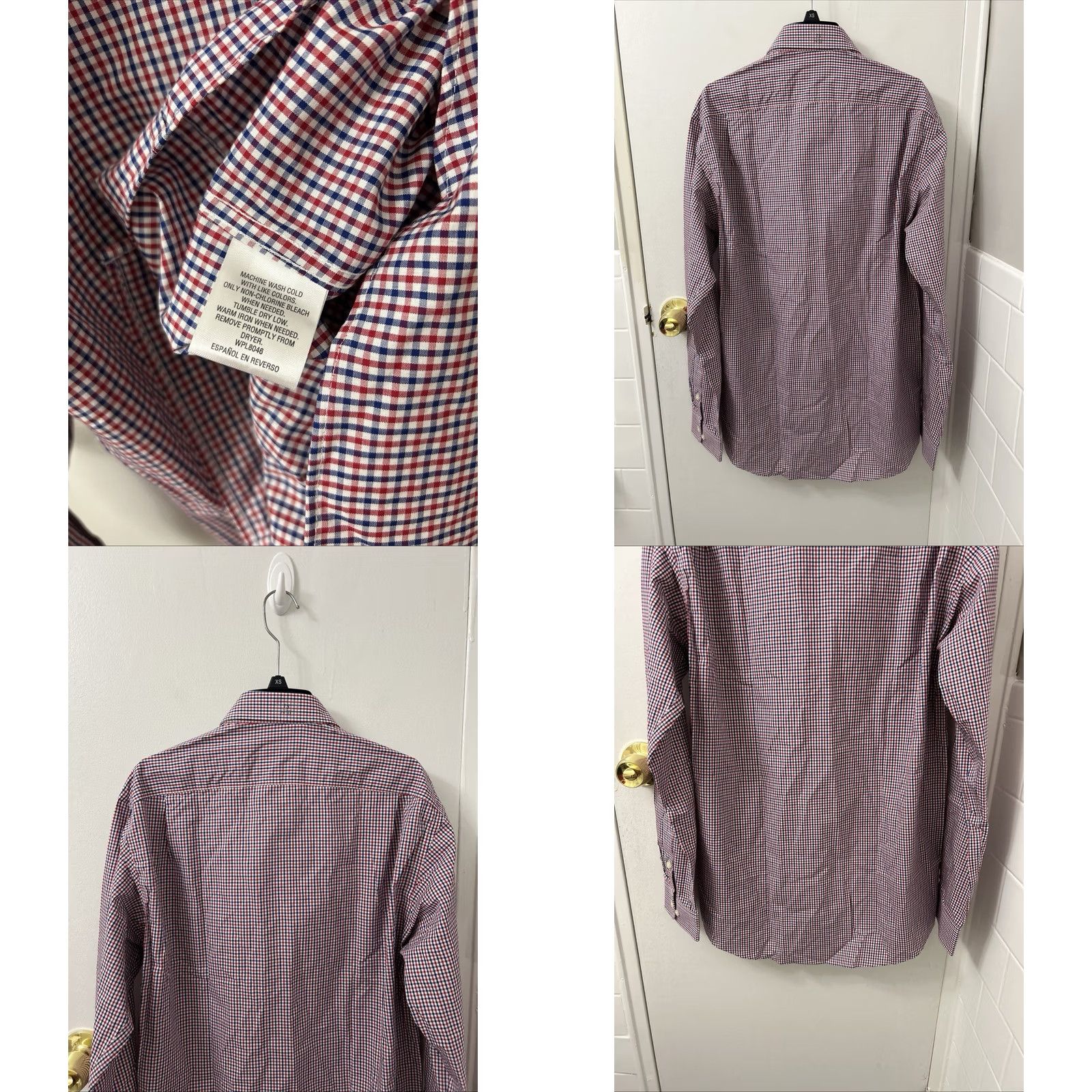 Club Room Club Room Shirt Mens 15 Red Plaid Dress Shirt L/S Wrinkle Resistant 100% Cotton Estate Button Up Gingham Collar Point Barrel Cuff Mens الشباب Size US M / EU 48-50 / 2 - 9 Thumbnail