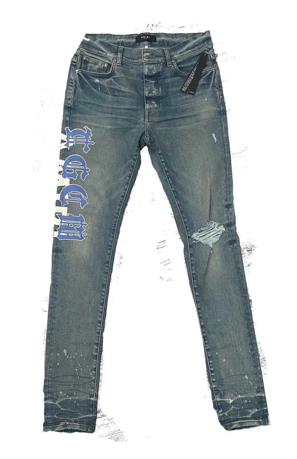 Amiri o1gr1nt0325 T.G.C.W Amiri Jeans in Blue Size US 30 / EU 46 - 1 Thumbnail