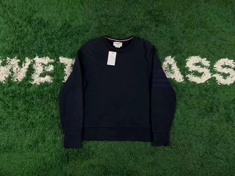 Thom Browne Thom browne TB dark blue four-bar sweatshirt 2503-Nextarrow Size US L / EU 52-54 / 3 - 1 Thumbnail