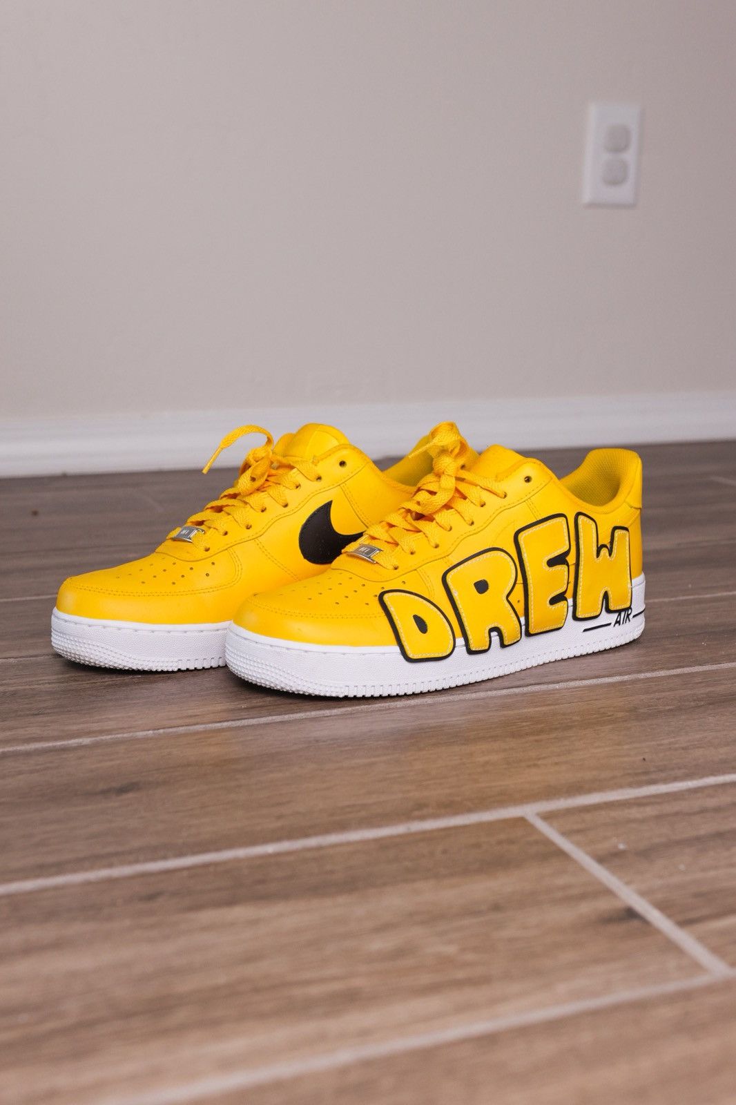 Drew House × Nike Drew House Nike Air Force One - Yellow Size US 9.5 / EU 42-43 - 2 Thumbnail