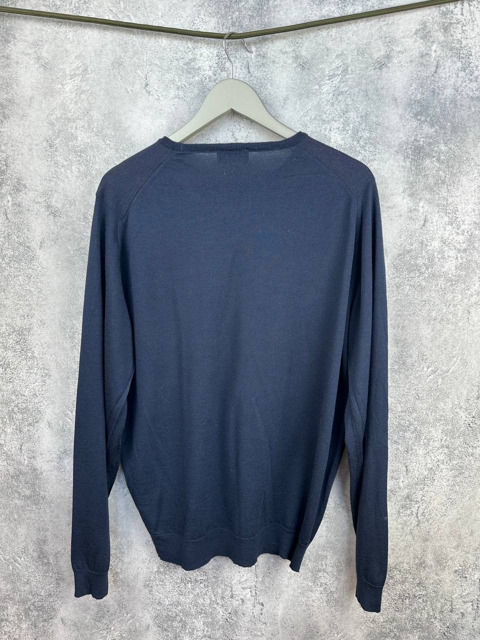 John Smedley John Smedley Crew Neck Sweater Cube Print Merino Wool Size US XXL / EU 58 / 5 - 2 Thumbnail