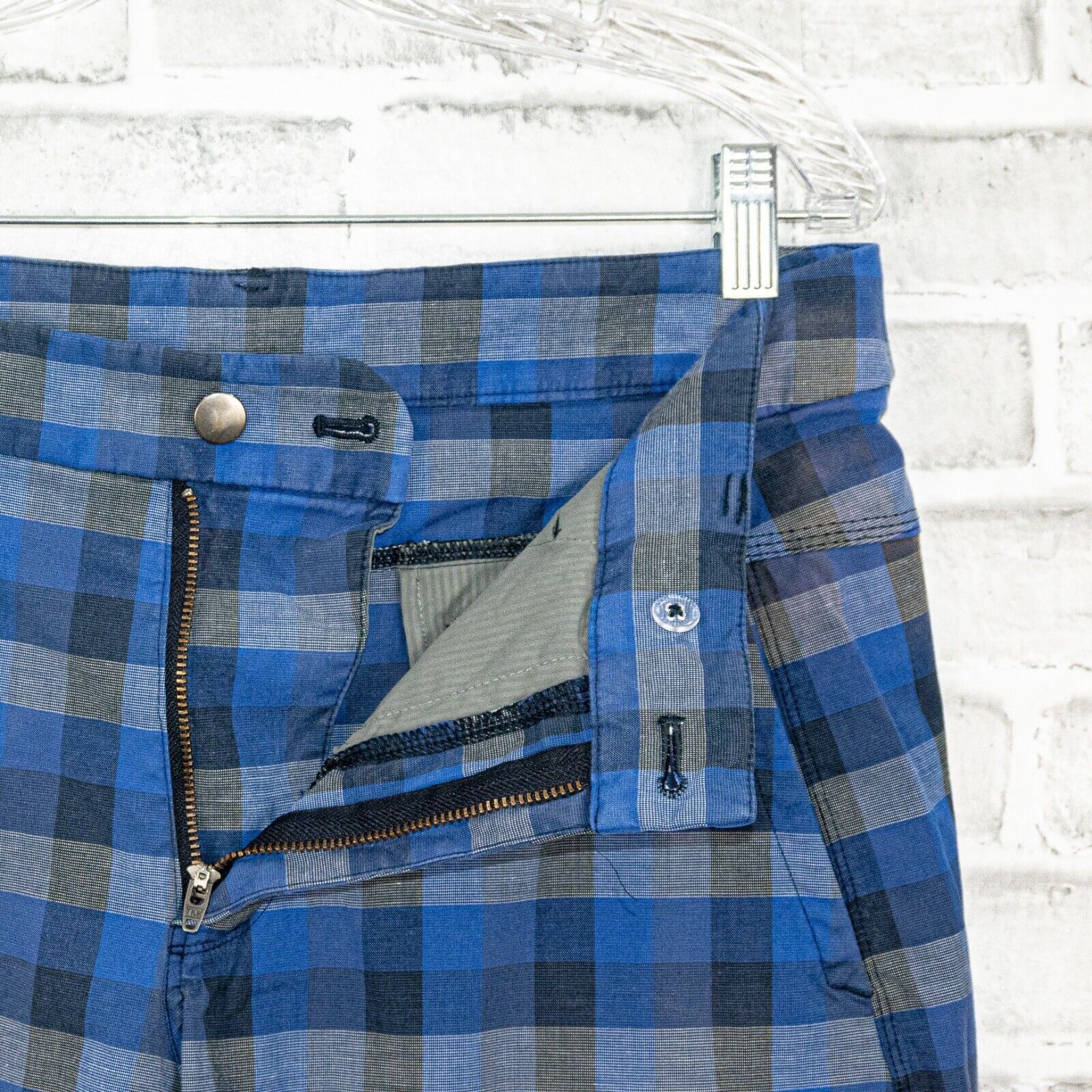 Lululemon Lululemon Men's Blue gray Checker Chino Shorts Size 34 Size US 34 / EU 50 - 5 Thumbnail