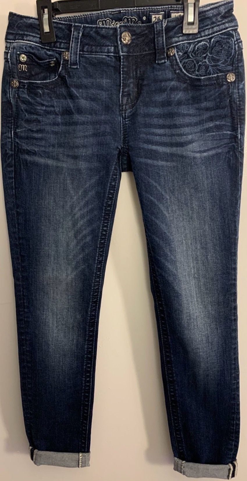 Miss Me Miss Me Signature Cuffed Skinny Jeans Size 26" / US 2 / IT 38 - 1 Thumbnail