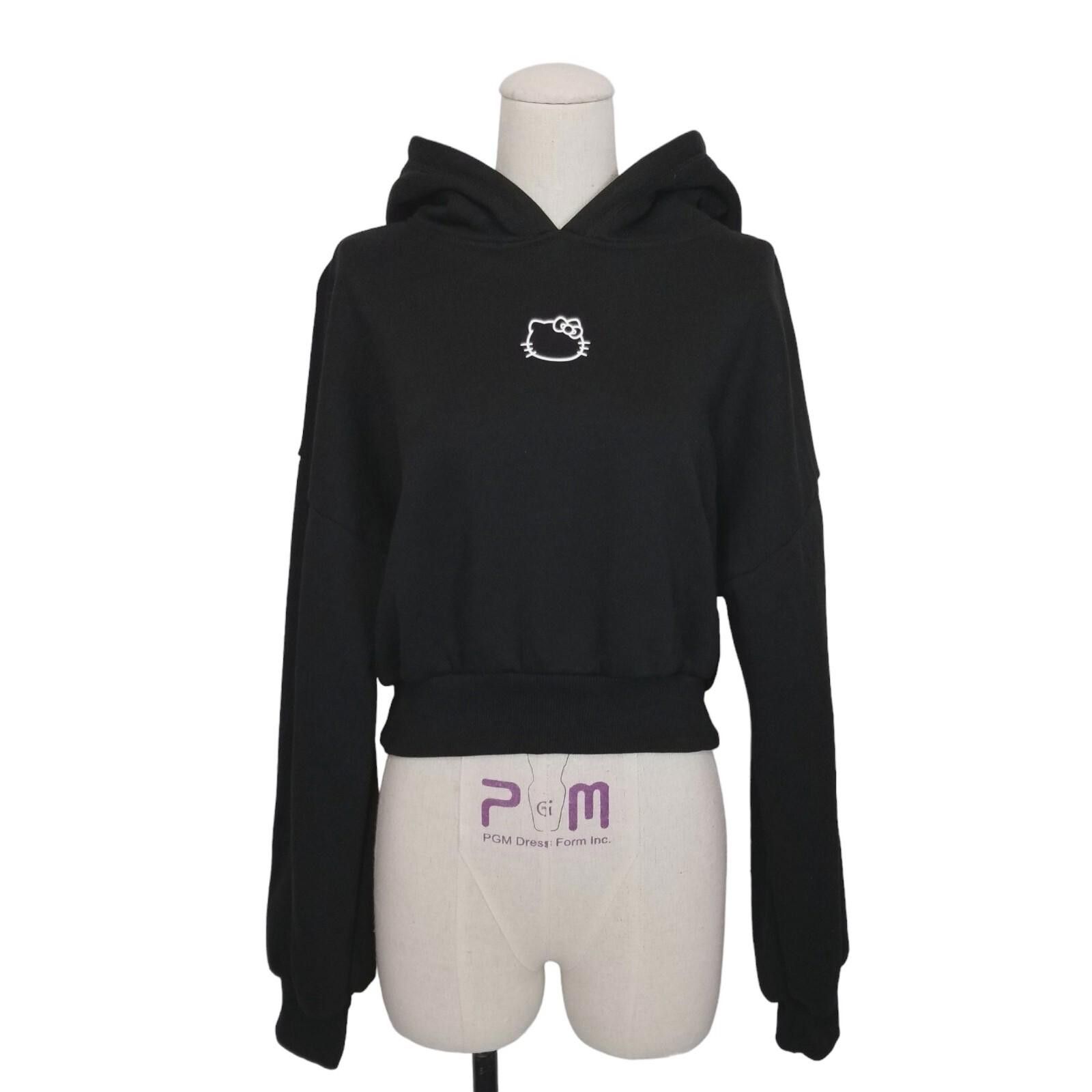 Hello Kitty and Friends x Forever 21 Crop Hoodie Black M