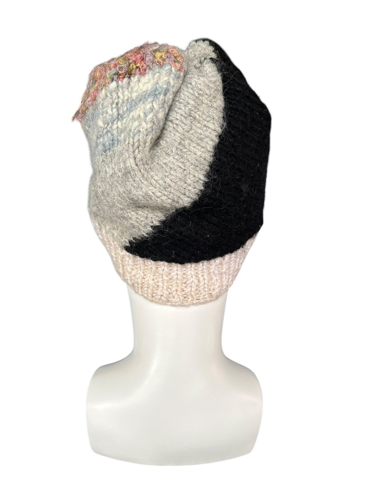 Japanese Brand × Kapital × Vintage Crochet Knitted Handmade Custom Rare Beanie Hats ☠️☠️ Size ONE SIZE - 4 Thumbnail