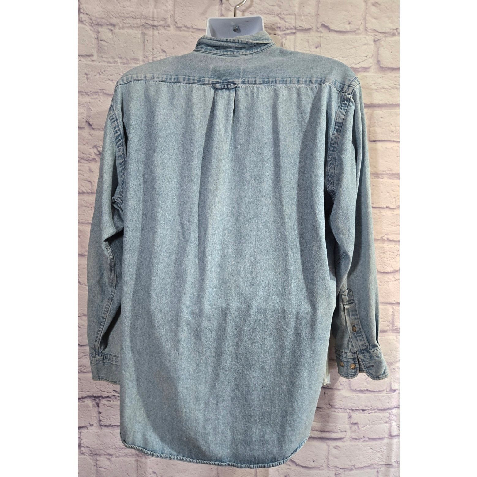 Other Natural Exchange Faded Blue Denim Button Men's Shirt 18/2XL Size US XXL / EU 58 / 5 - 2 Thumbnail