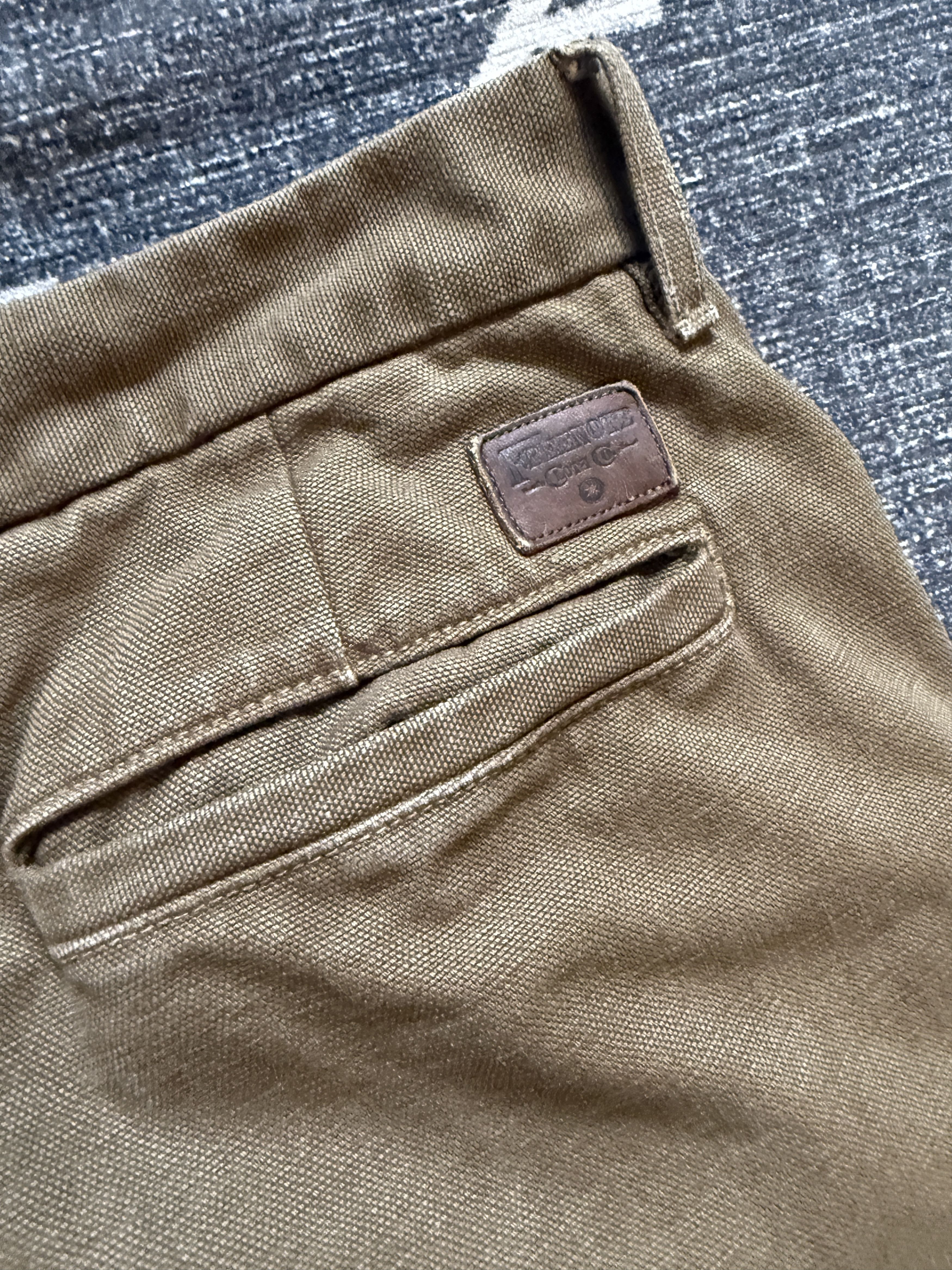 Freenote Cloth Workers Chino - Slim Fit - 14oz Slub - Army Green Size US 34 / EU 50 - 4 Thumbnail