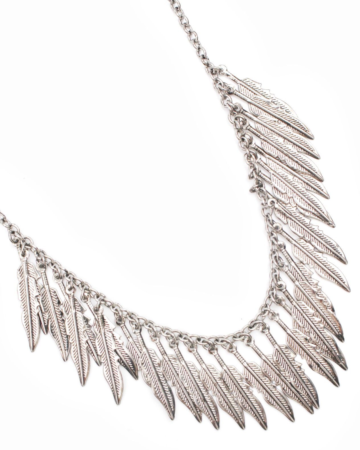 If Six Was Nine 2000S MULTI FEATHER DROP FRINGE NECKLACE Size ONE SIZE - 2 Thumbnail