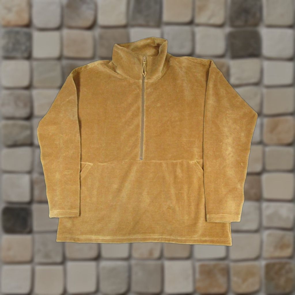 Vintage VINTAGE L.L.Bean Sweater Pullover Mens Large Brown Cotton Fleece Quarter Zip Long Sleeve Mock Neck Size US L / EU 52-54 / 3 - 1 Thumbnail