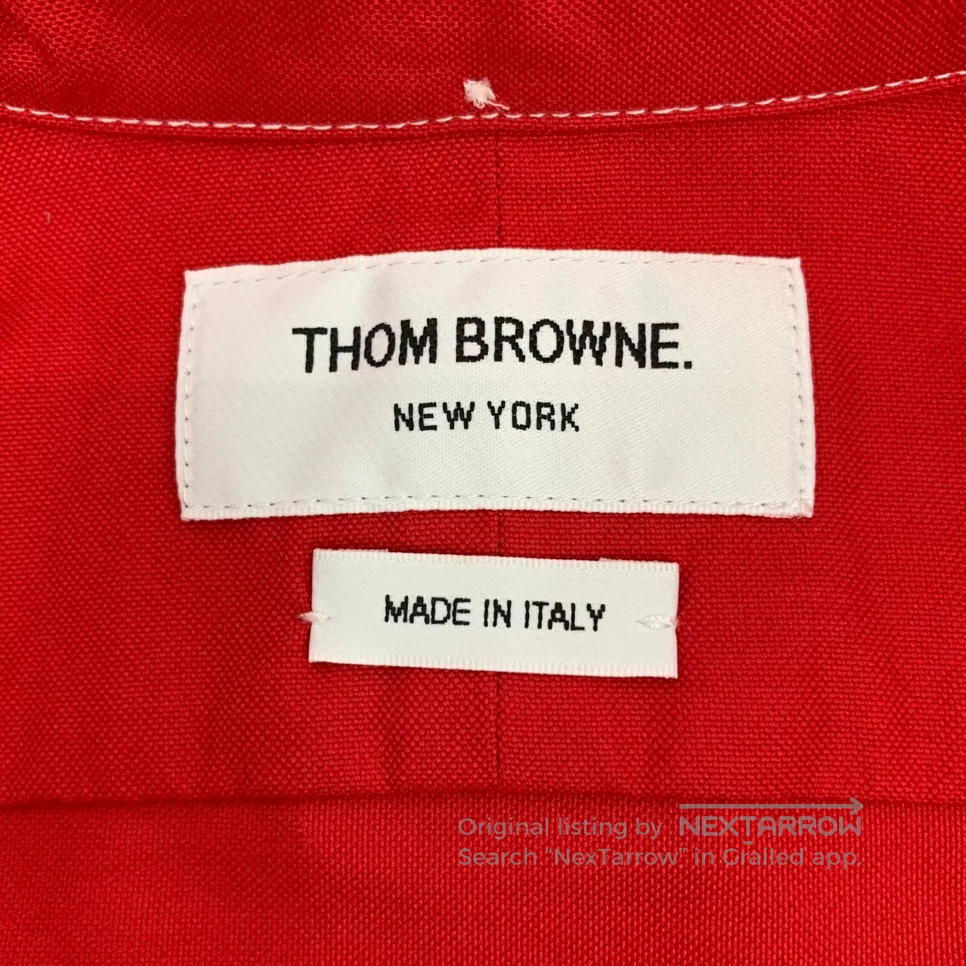 Thom Browne thom browne red cherry embroidered long sleeve shirt. Size US S / EU 44-46 / 1 - 7 Thumbnail
