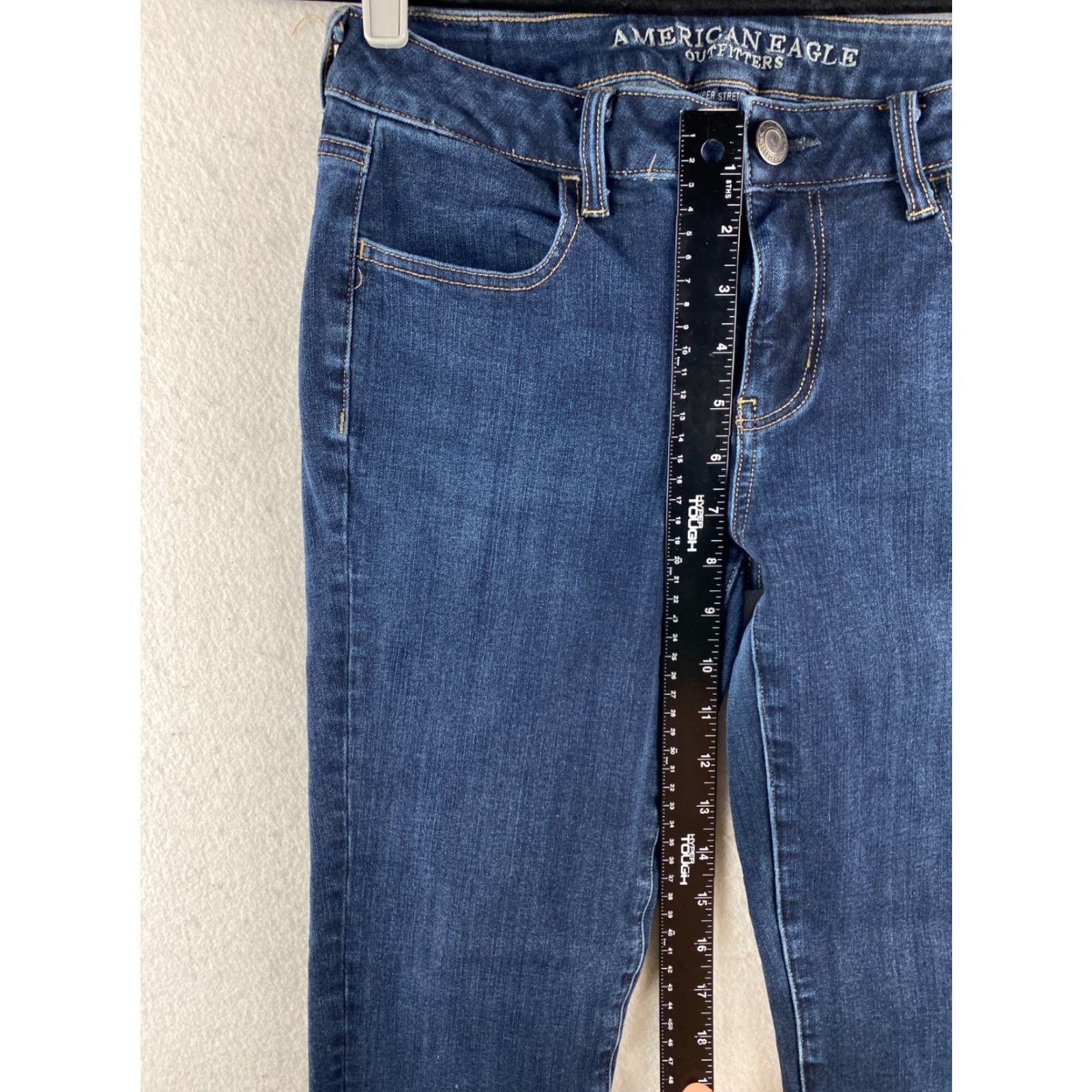 American Eagle Outfitters American Eagle Jeans Womens 8 Blue Jegging Skinny Ankle Stretch Denim Dark Size 30" / US 8 / IT 44 - 4 Thumbnail