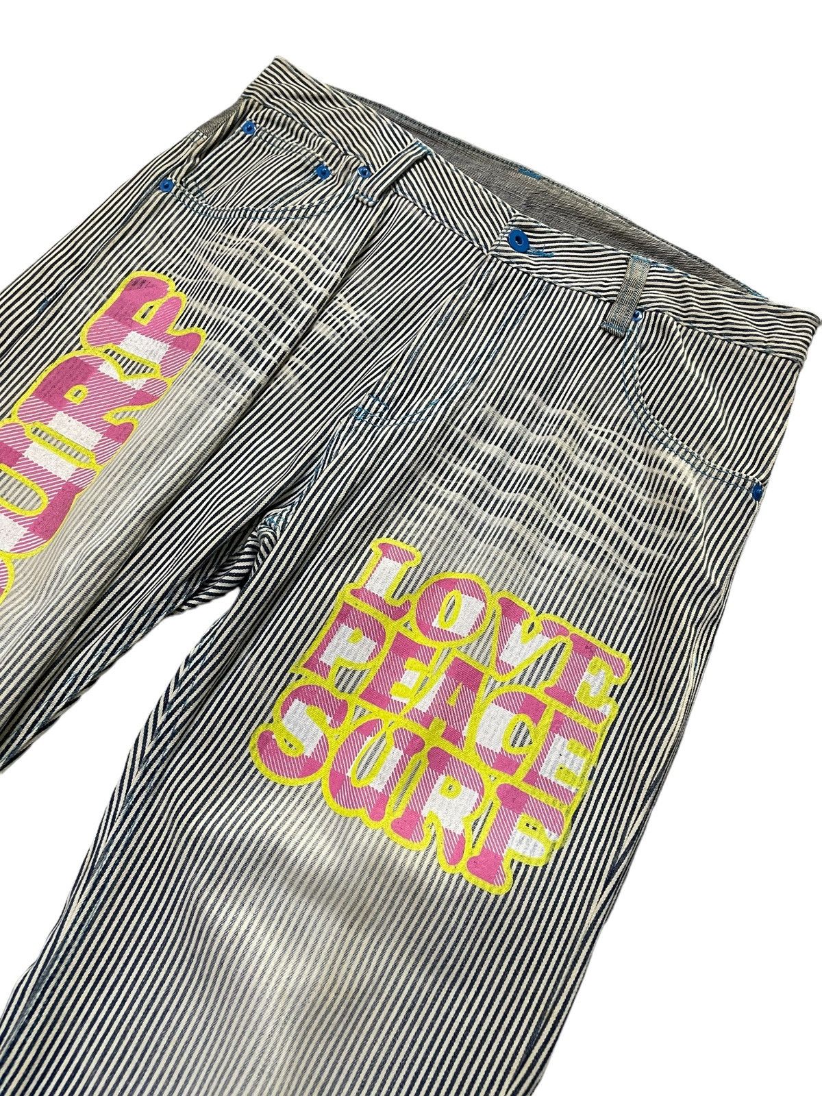 Hysteric Glamour Clone Devgru Hickory Stripe Love Surf Denim Pants Size US 34 / EU 50 - 10 Thumbnail