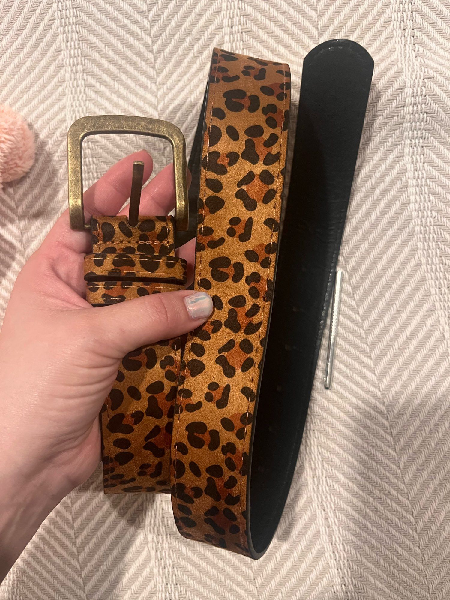 Japanese Brand Leopard Printed Belt Size ONE SIZE - 2 Thumbnail
