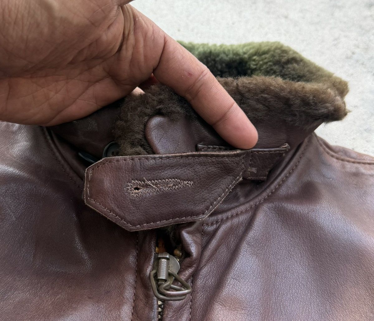 Golden Bear Vintage 70s Golden Bear Leather Flight Jacket Size US M / EU 48-50 / 2 - 16 Thumbnail