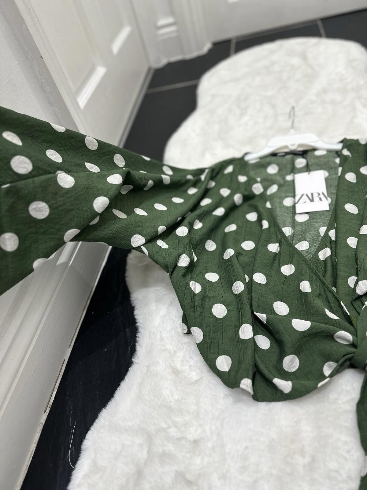 Zara ZARA wrapped polka top BNWT Size XS / US 0-2 / IT 36-38 - 2 Thumbnail