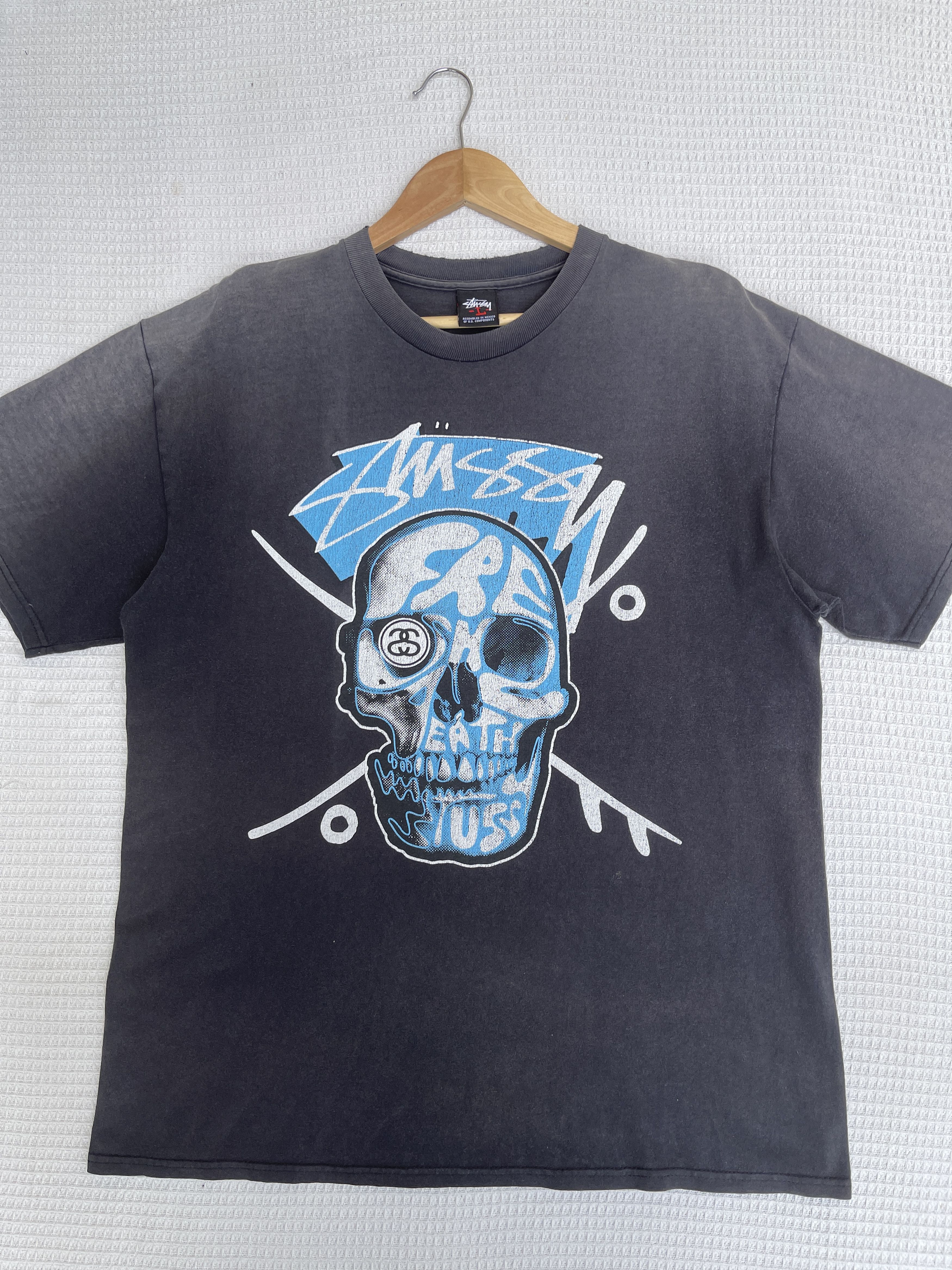 Stussy Rare🔥Vtg Stussy Fresh&Death Skulls Sun Faded Tee Size US L / EU 52-54 / 3 - 9 Thumbnail