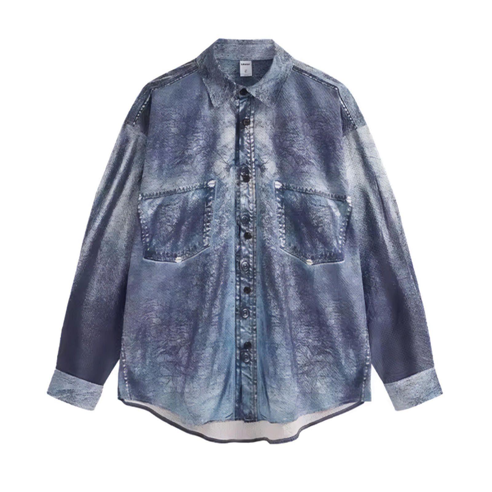 Jean Printed Jean Long Sleeve Shirt Size US M / EU 48-50 / 2 - 1 Thumbnail