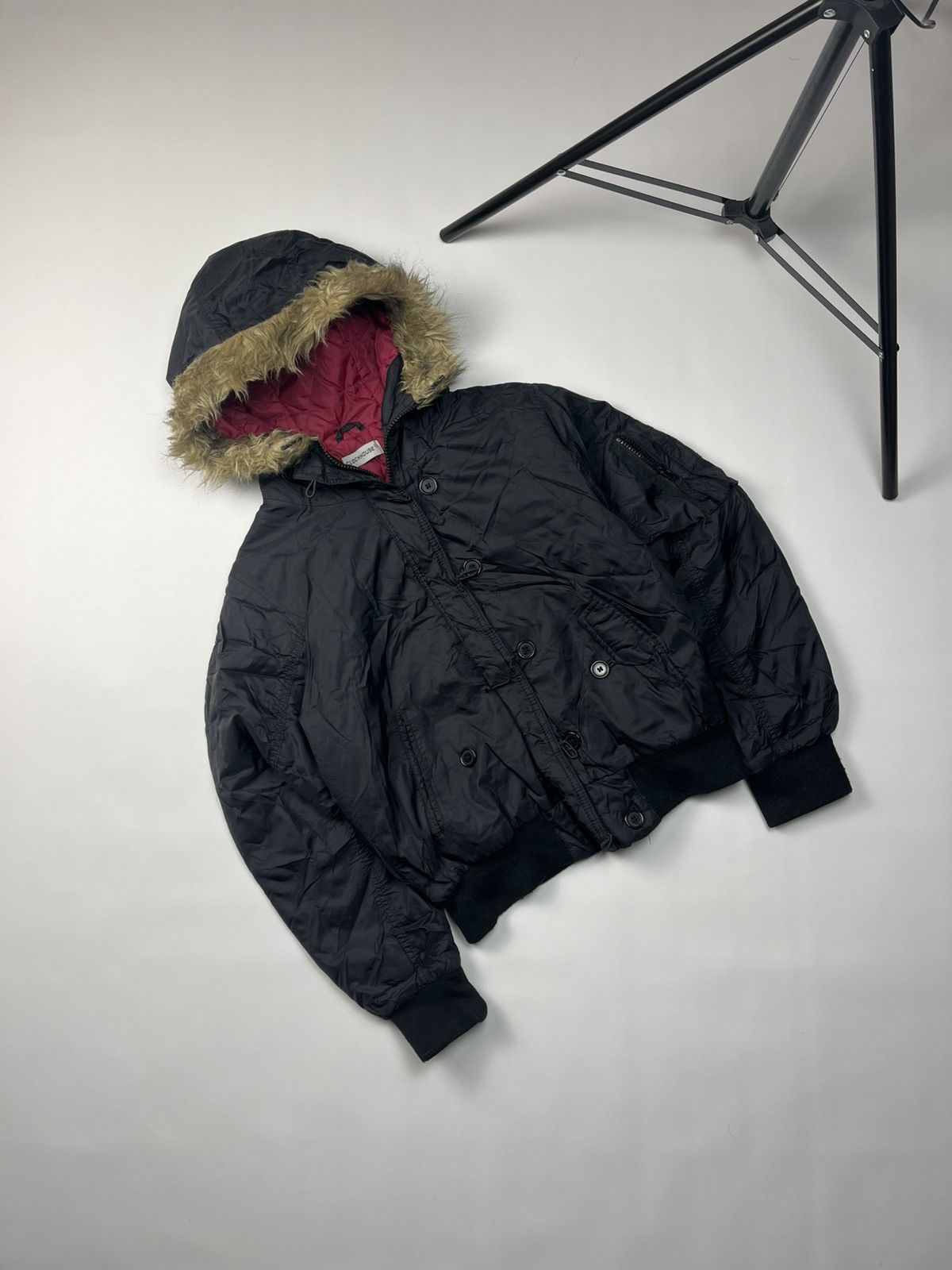 If Six Was Nine Y2K Opium Faux Fur LGB Style Bomber Zip Hood Jacket Size US M / EU 48-50 / 2 - 1 Thumbnail