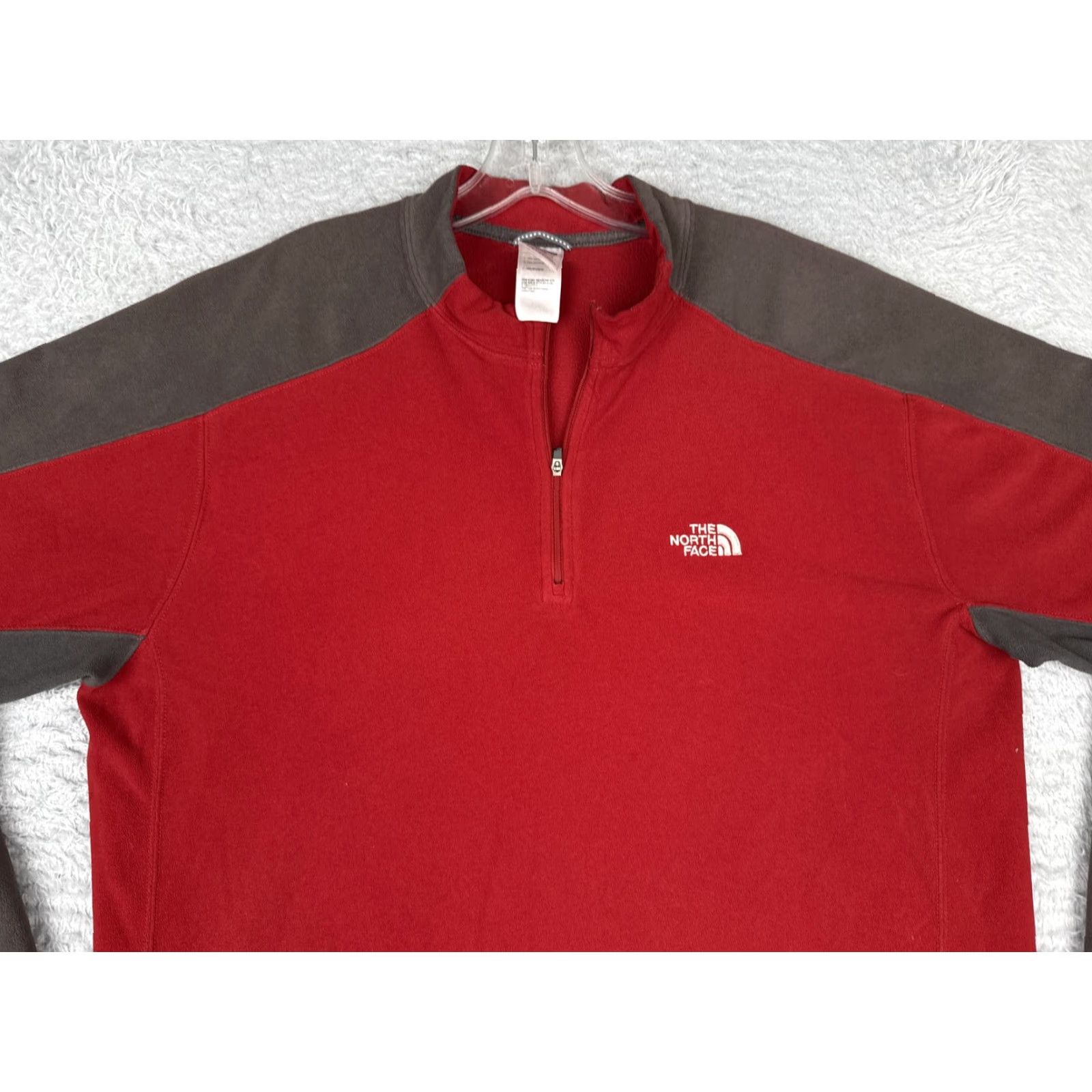 The North Face VINTAGE? No — The North Face Pullover Mens XL Red Gray TKA 100 Fleece 1/4 Zip Outdoor Hiking Size US XL / EU 56 / 4 - 4 Thumbnail