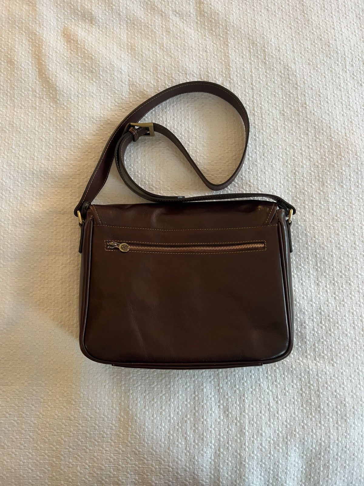 Other Time Resistance Brown Leather Crossbody Bag Size ONE SIZE - 2 Thumbnail