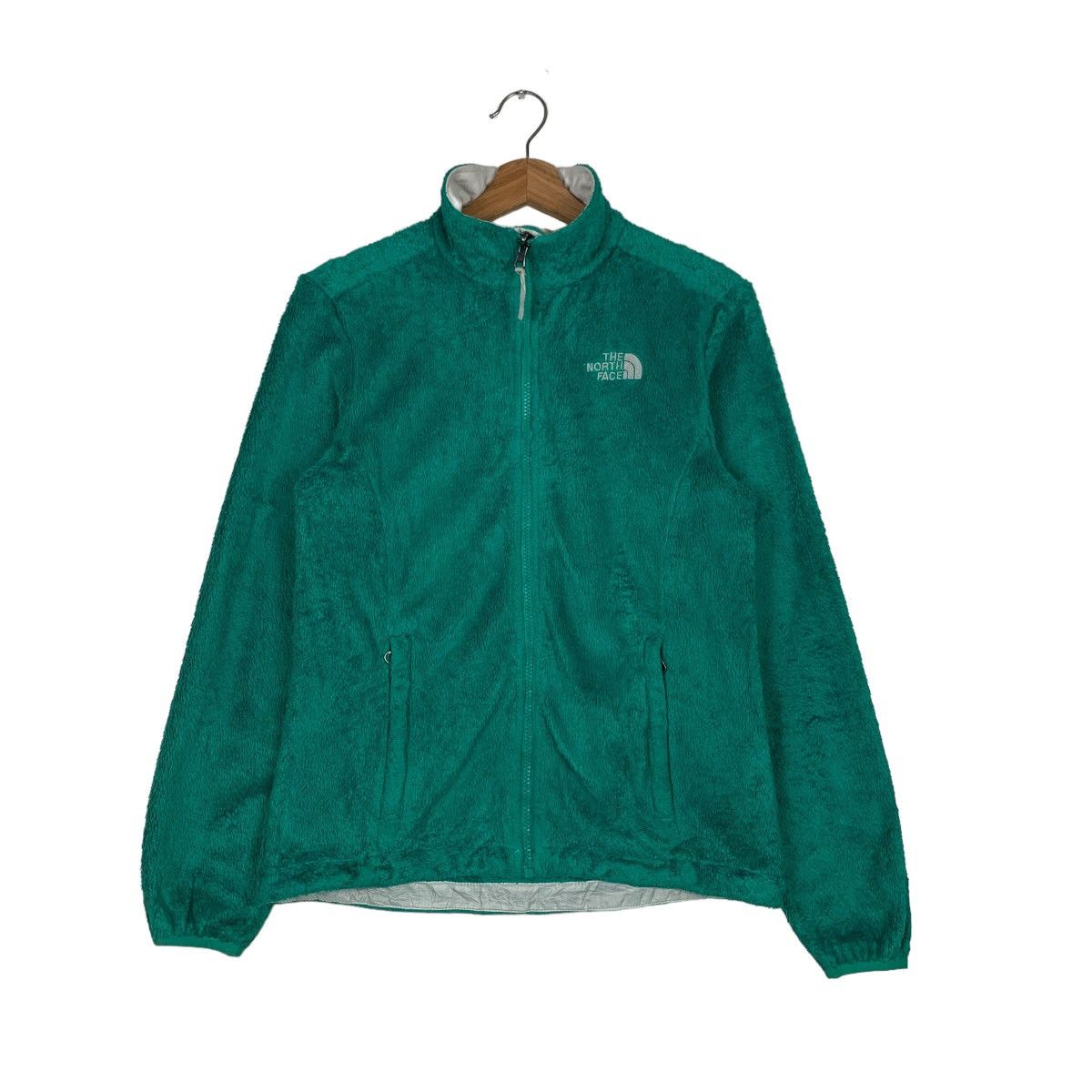 The North Face THE NORTH FACE Embroidery Logo Green Fleece Jacket #0239-C11 Size S / US 4 / IT 40 - 1 Thumbnail