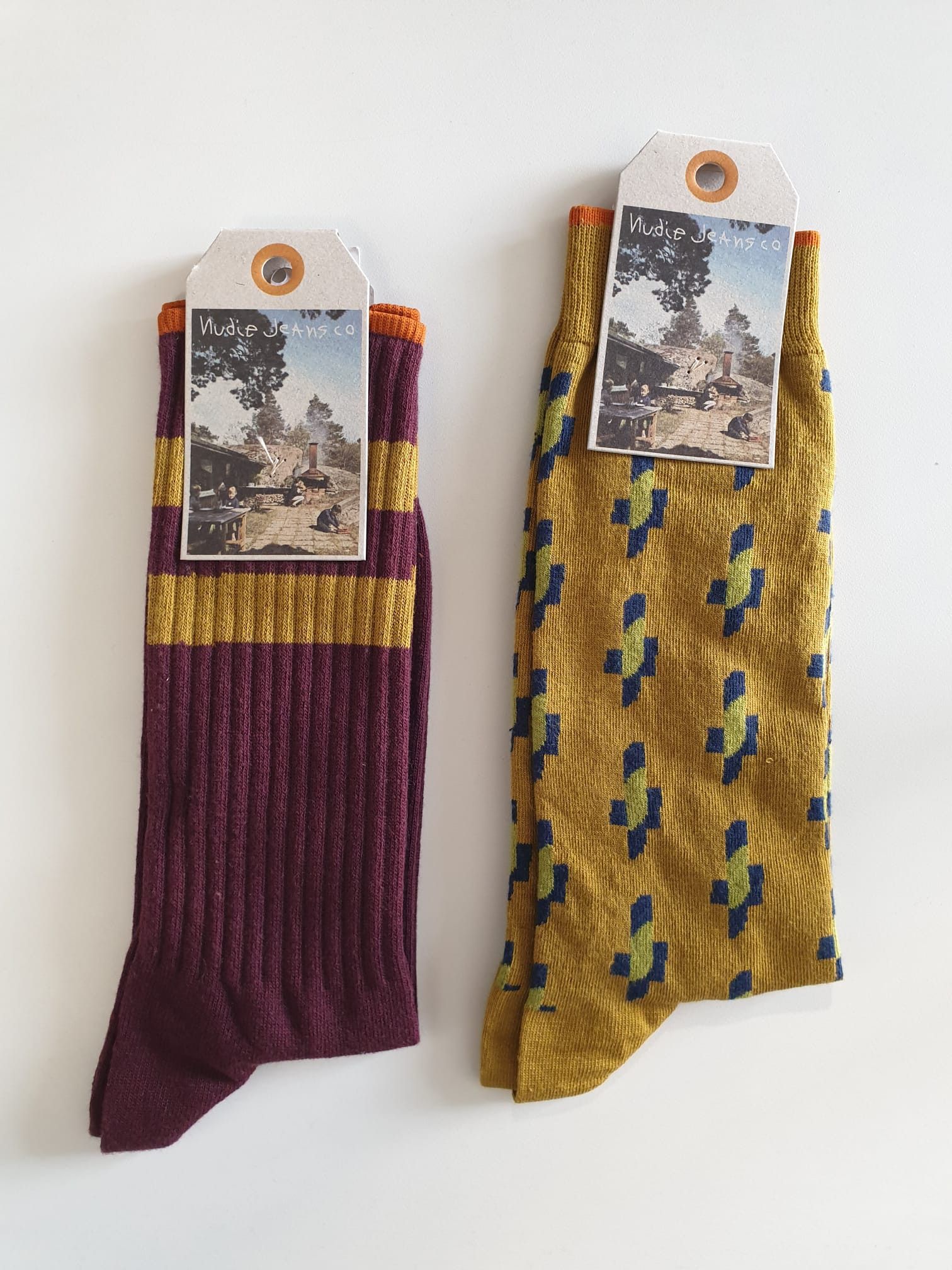 Nudie Jeans NUDIE PACK OF 2 SOCKS: AMUNDSSON AND OLSSON Size ONE SIZE - 1 Thumbnail