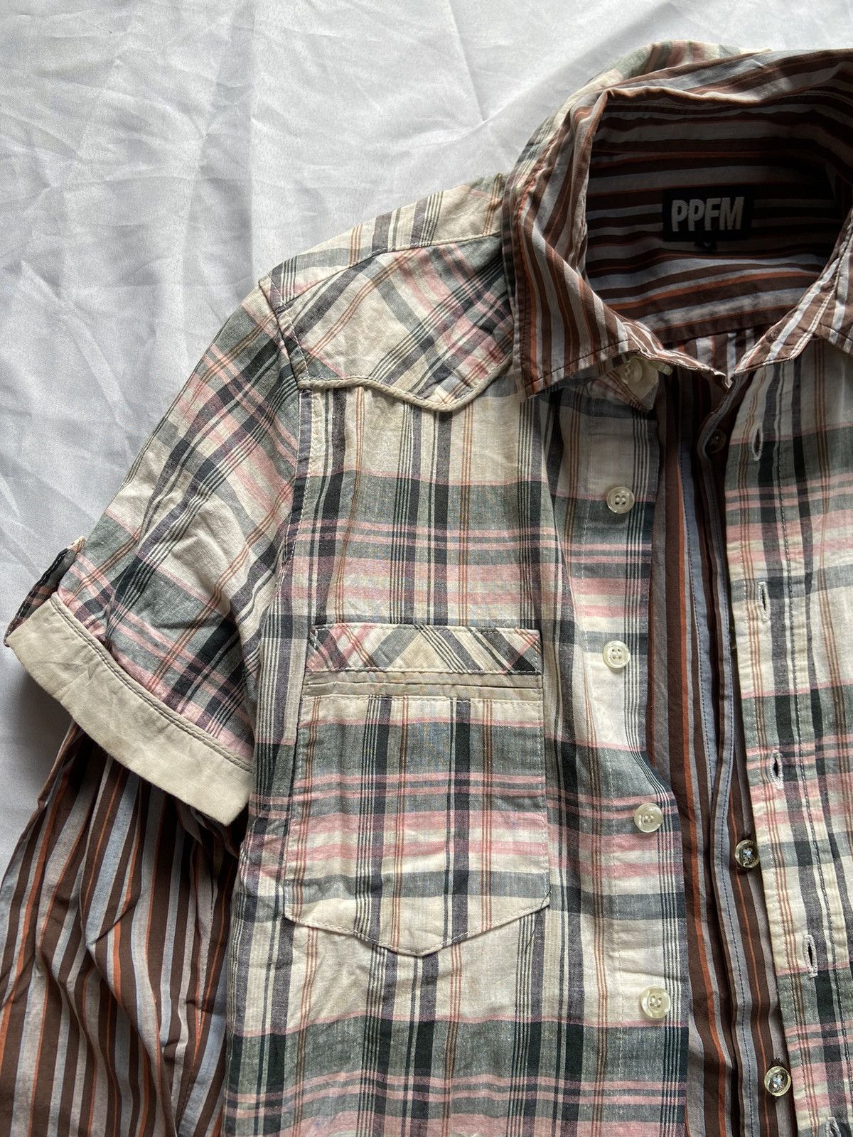 PPFM JIZOST BATSU 2 IN 1 PPFM CASUAL STRIPED BUTTON DOWN SHIRT Size US S / EU 44-46 / 1 - 7 Thumbnail