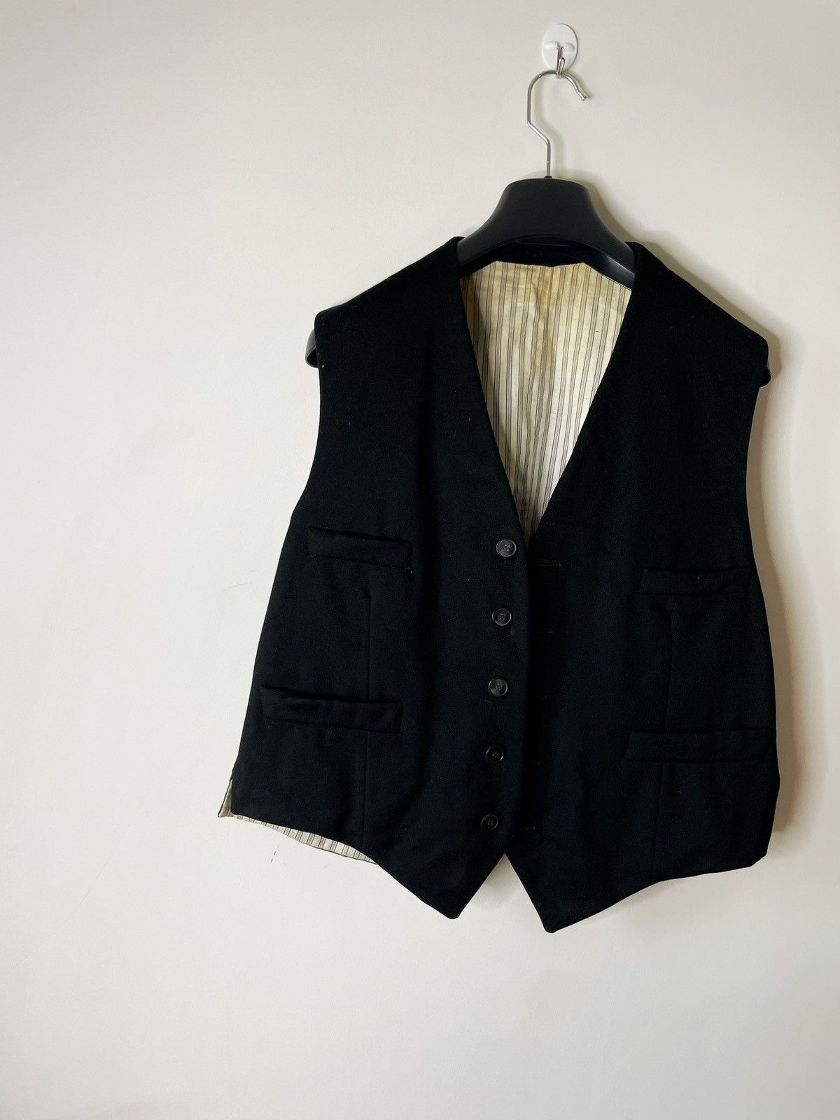 Antique Black Edwardian Waistcoat Tailored Fit Waistcoat