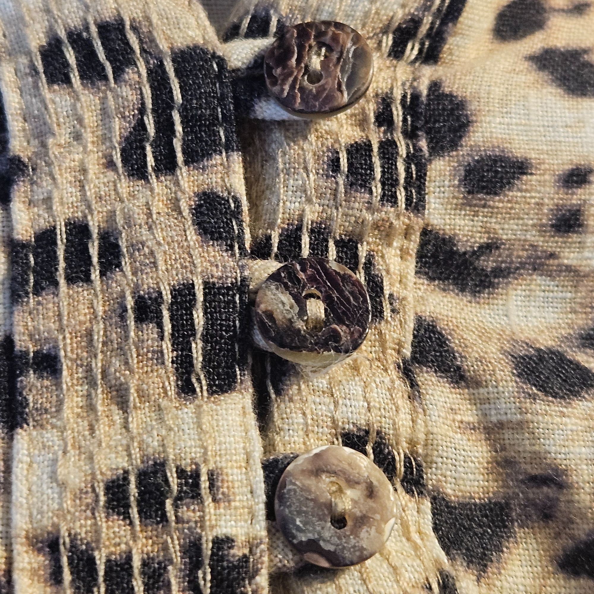 Johnny Was Johnny Was Linen Woman Leopard Floral Mini Dress 1X Boho Lux Size XL / US 12-14 / IT 48-50 - 9 Thumbnail