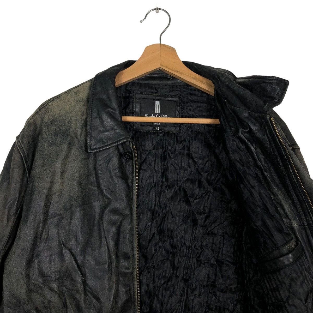 Japanese Brand 🔥90’s Vintage Leather Biker Jacket Nicole Issey Miyake Size US M / EU 48-50 / 2 - 9 Thumbnail