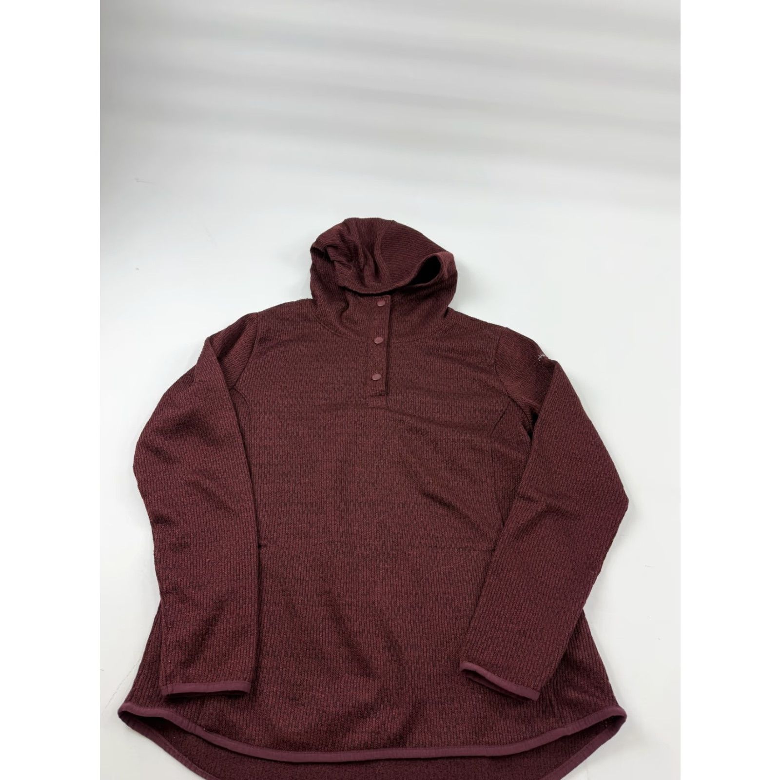 Vintage Columbia Hoodie Womens XL Red Thermal Henley Fleece Hooded Pullover Sweatshirt Size XL / US 12-14 / IT 48-50 - 2 Thumbnail