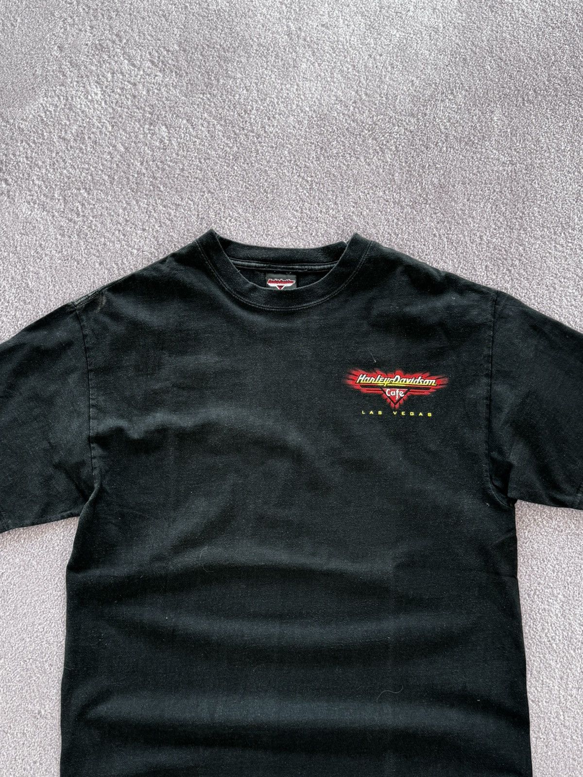 Harley Davidson 90’s Harley Davidson Faded Look Crazy Print Biker T-Shirt Size US L / EU 52-54 / 3 - 11 Thumbnail