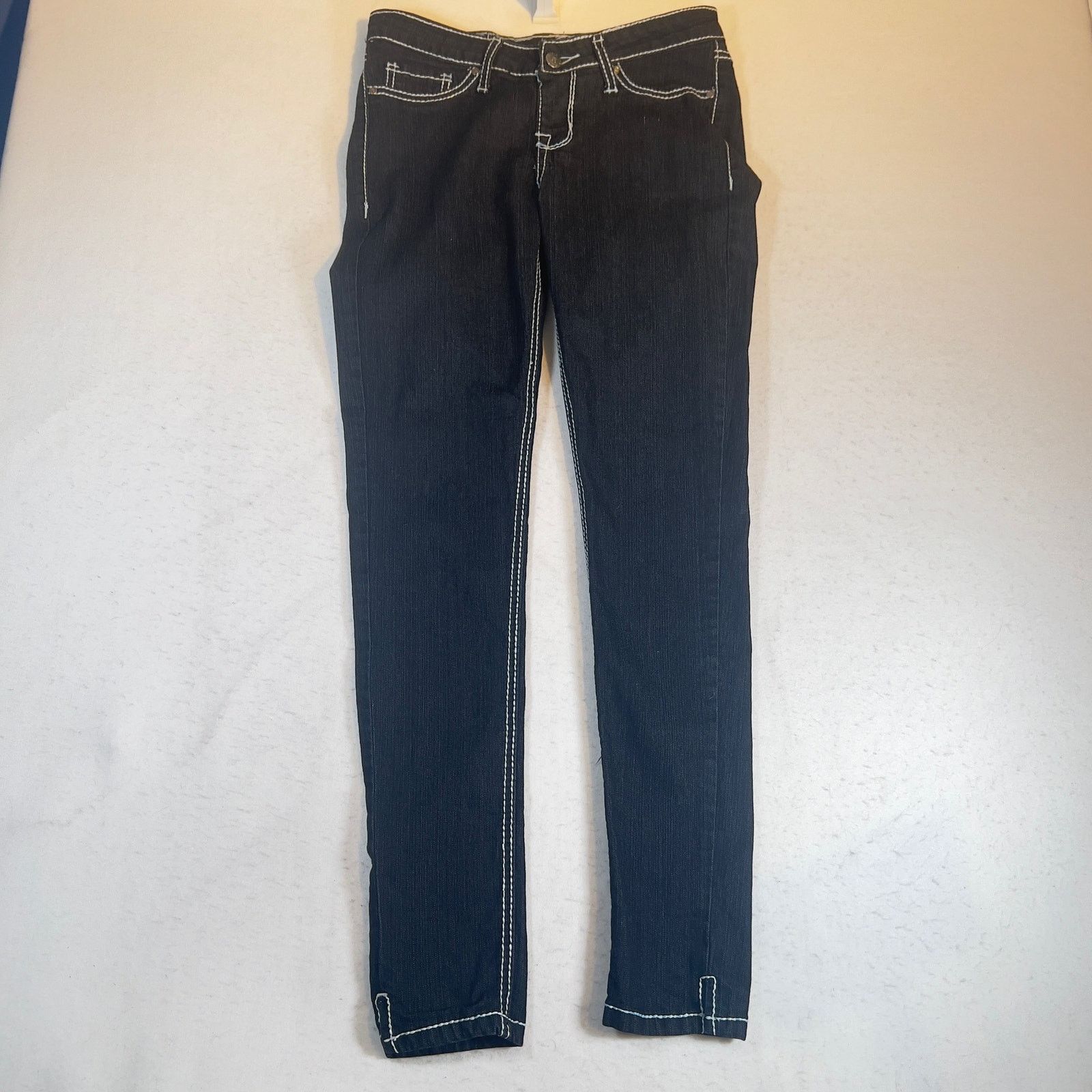 Other Red Rivet Jeans Woman's Medium Black/ White Stitch 29W x 30L Size 29" - 1 Thumbnail