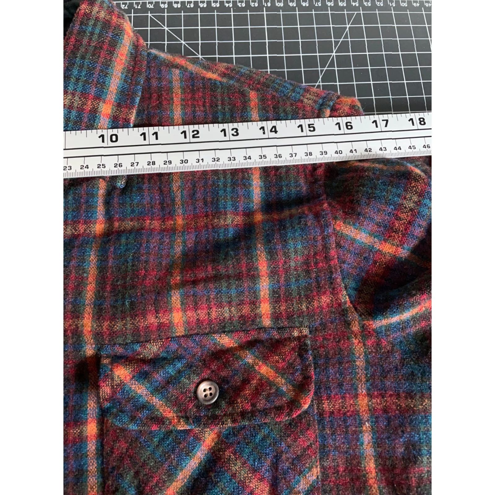 Arrow VINTAGE Arrow Wool Flannel Shirt Jacket Men Medium Red Blue Plaid Lightweight Shacket Size US M / EU 48-50 / 2 - 7 Thumbnail