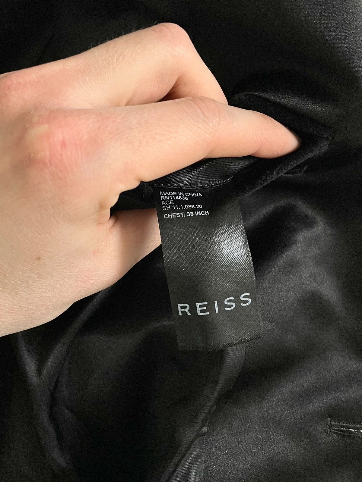 Reiss Reiss Ace Velvet Single Breasted Blazer Evening Jacket Size 38R - 5 Thumbnail