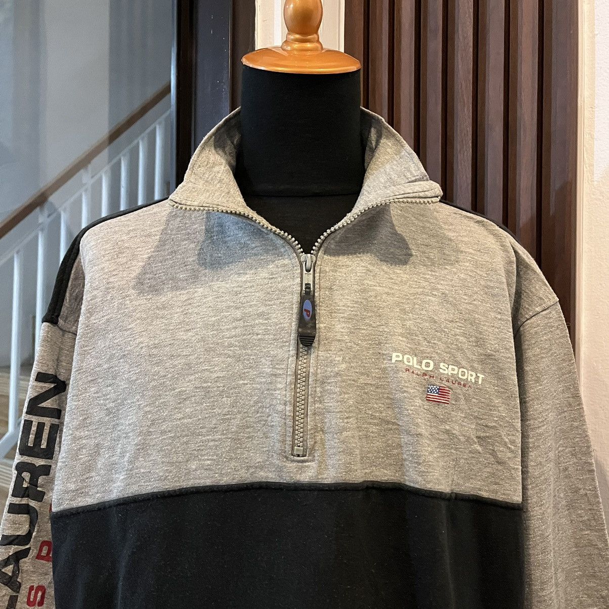 Polo Ralph Lauren 1990s Polo Sport Ralph Lauren Half Zipper Made In Usa Size US XL / EU 56 / 4 - 2 Thumbnail