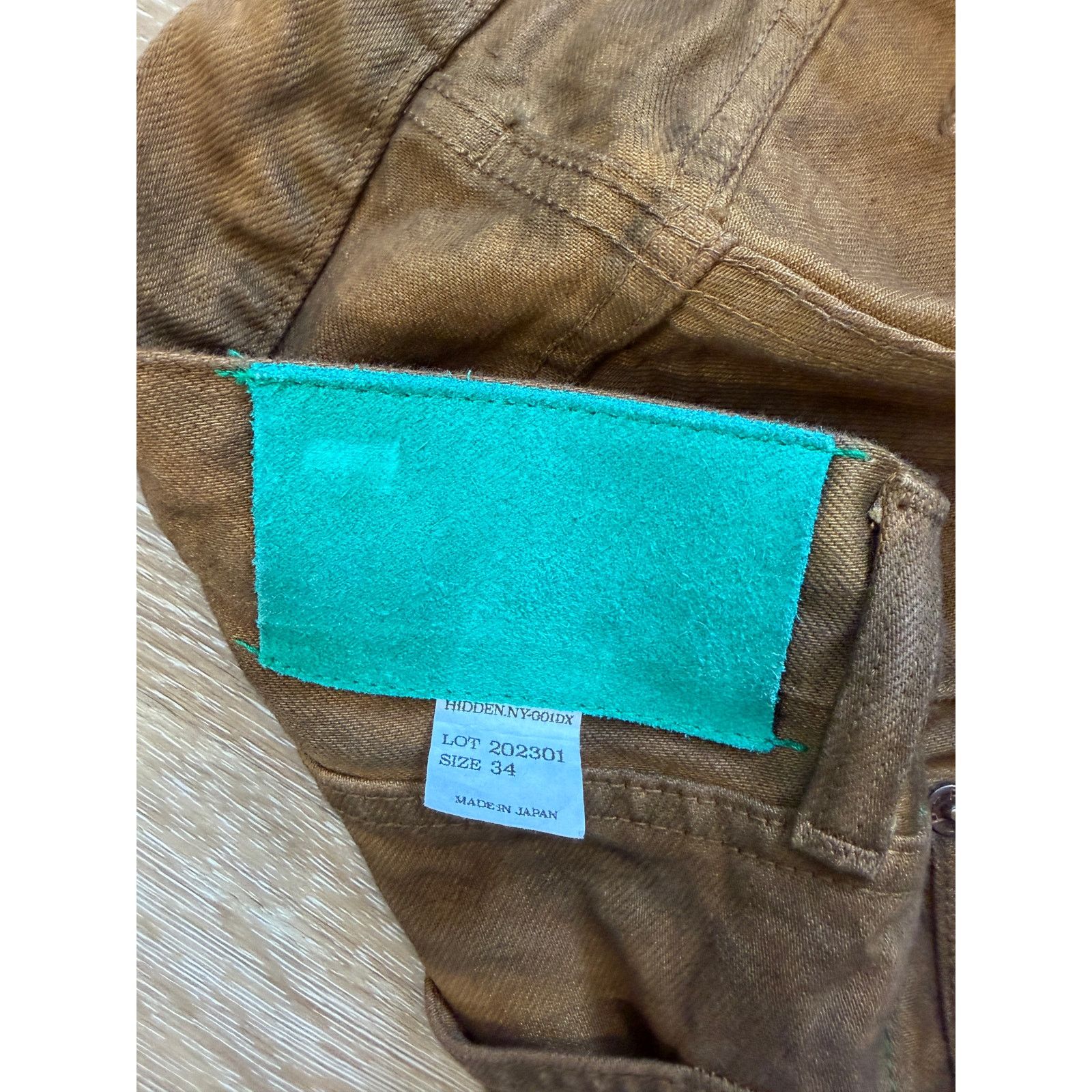 HIDDEN Hidden NY Paint Splatter Jeans Brown Green Logo Size US 34 / EU 50 - 7 Thumbnail