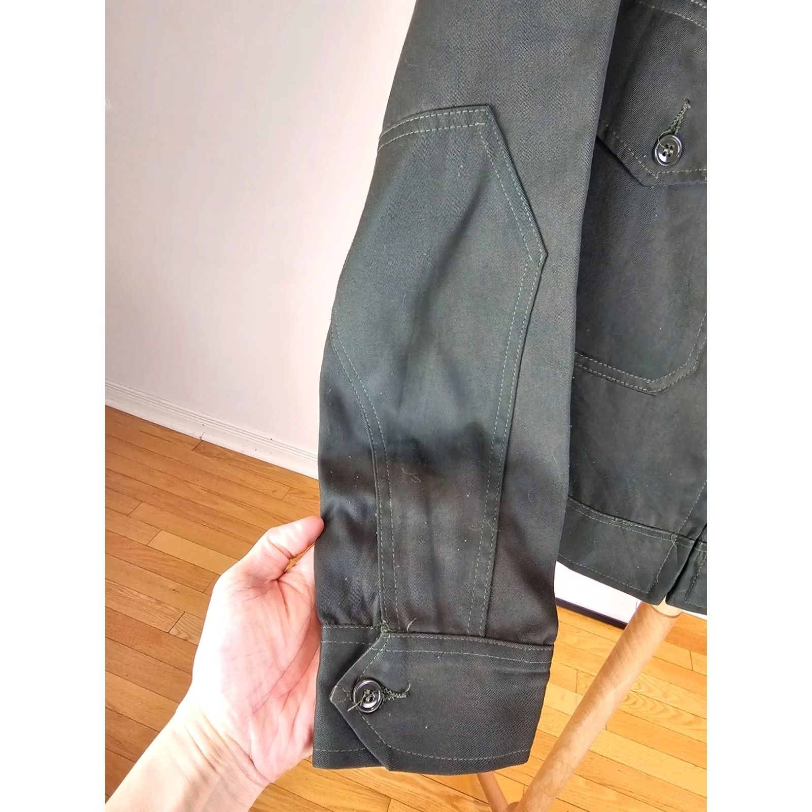 Gregory VINTAGE Gregory's 2 PLY WORK MECHANIC JACKET SZ MEDIUM Jacket Mens Green Denim Bomber 60s 18 INCH 20 INCH 24 INCH Size US M / EU 48-50 / 2 - 5 Thumbnail