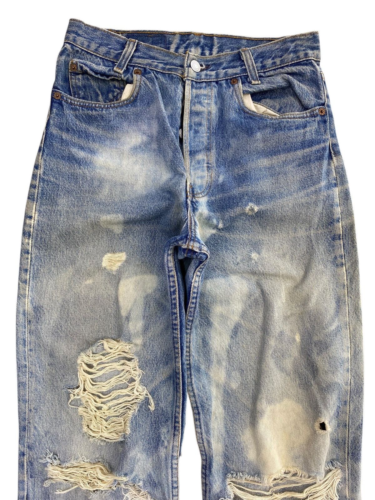 Levi's Levi’s Acid Wash Distressed Style Loose Jeans Size US 27 - 2 Thumbnail
