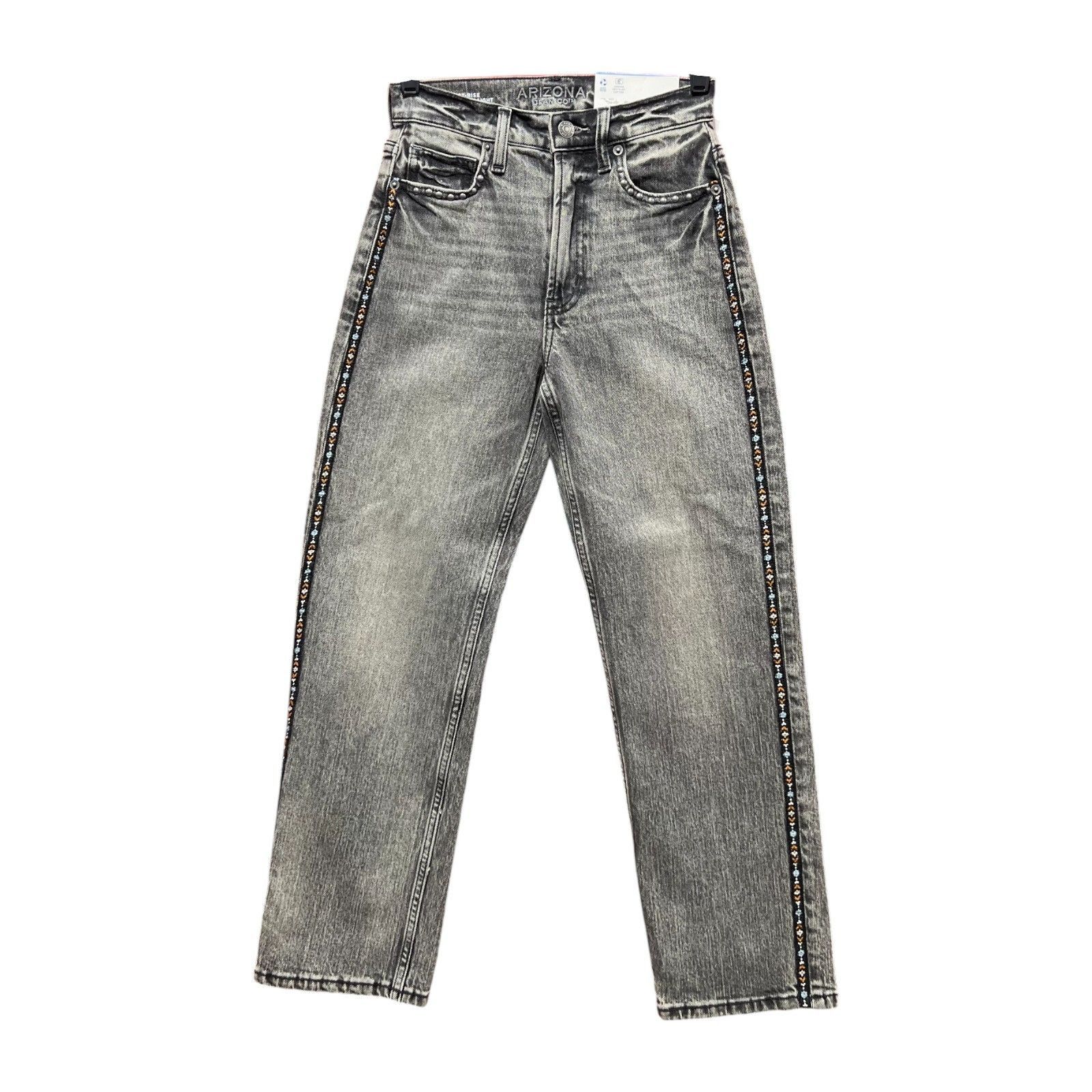 Arizona Jean Co. Arizona - Juniors Women's Vintage Highest Rise Straight Leg Size 25" / US 0 / IT 36 - 3 Thumbnail