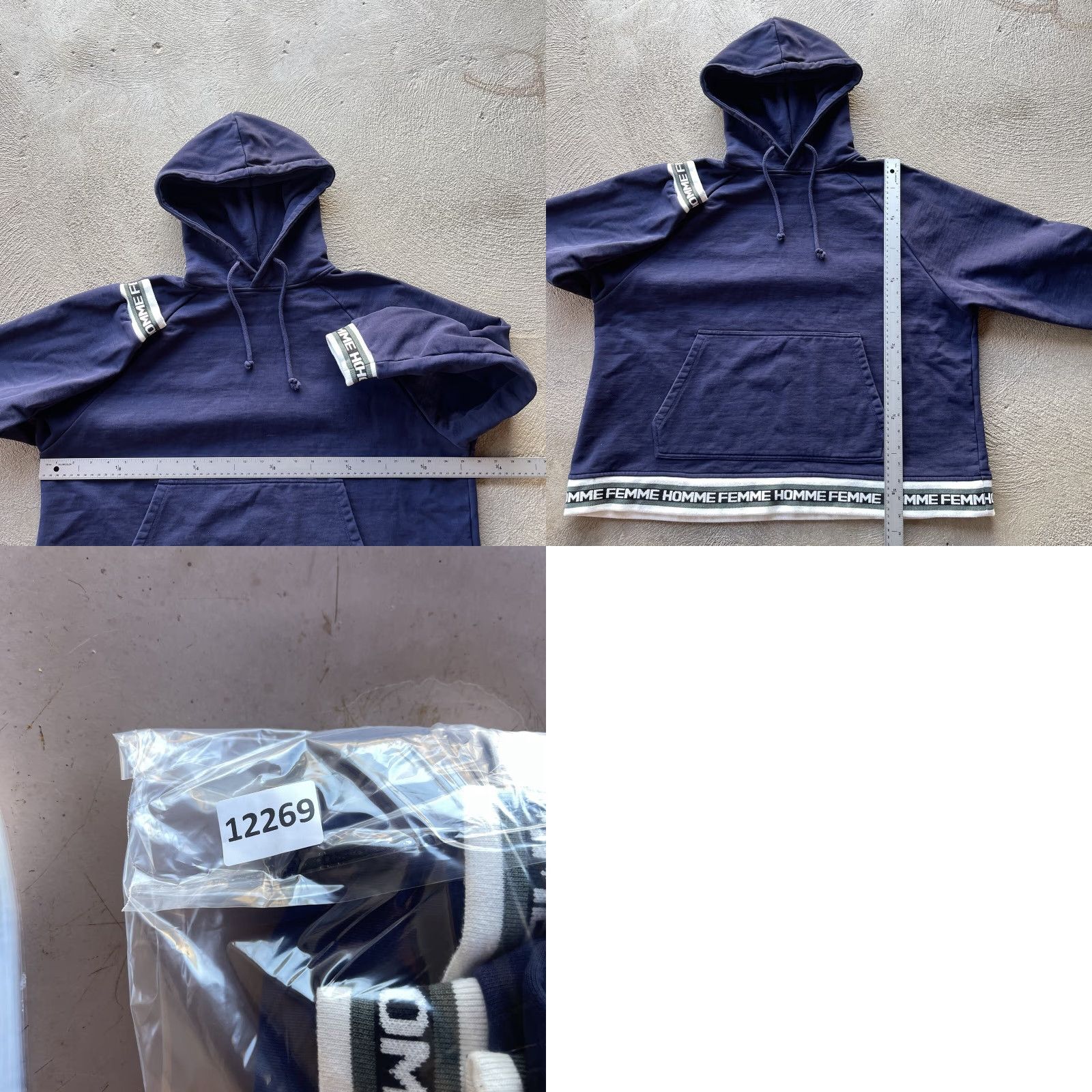 Vintage Homme Femme Hoodie Mens Large Blue Heavyweight Pullover Streetwear Hip Hop Size US L / EU 52-54 / 3 - 8 Thumbnail