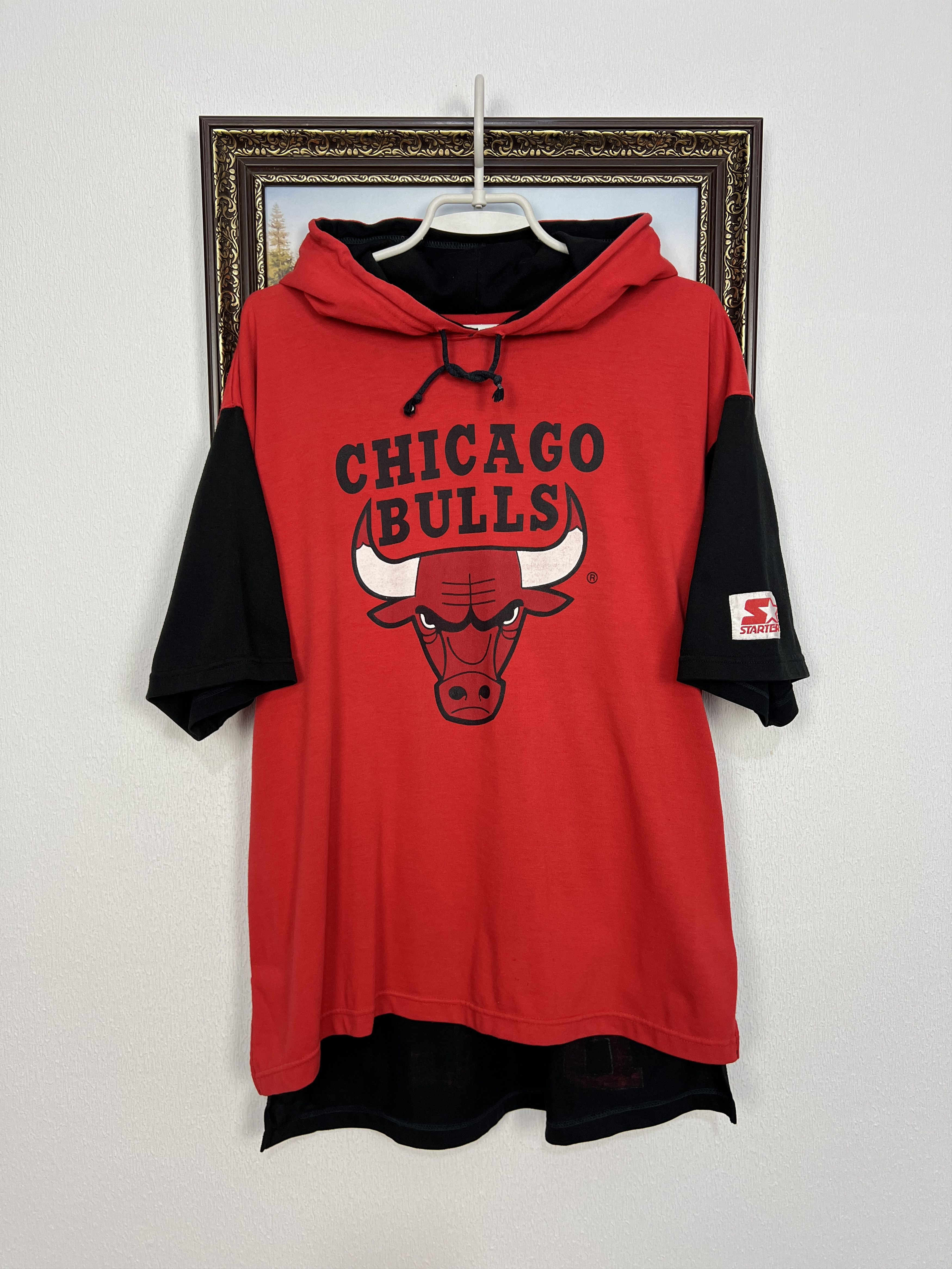 Starter Vintage Chicago Bulls Warm Up Shooting Hooded Jersey Shirt Size US L / EU 52-54 / 3 - 1 Thumbnail