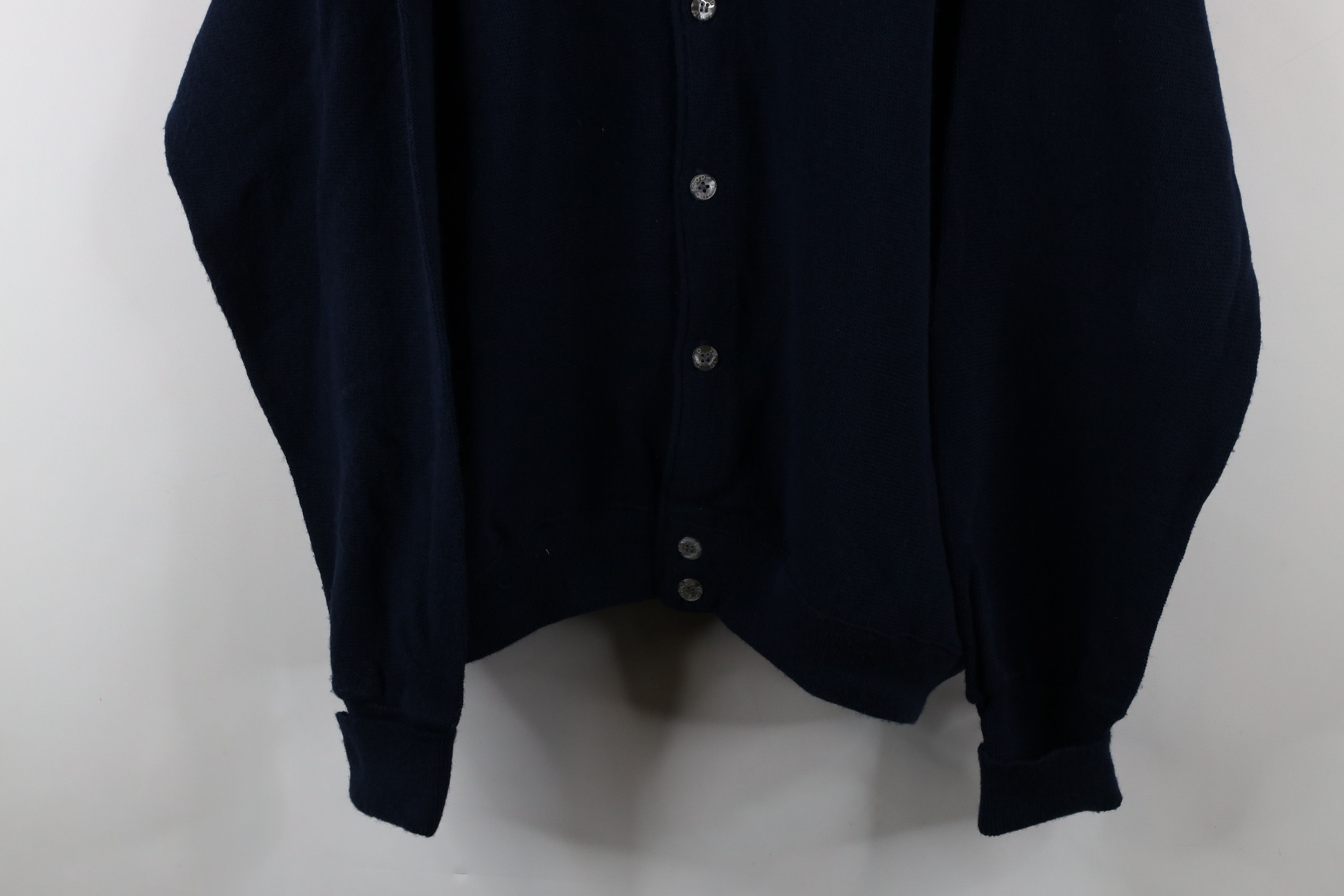 Izod × Vintage Vintage 90s Izod Out Crest Knit Cardigan Sweater Blue USA Size US XXL / EU 58 / 5 - 3 Thumbnail